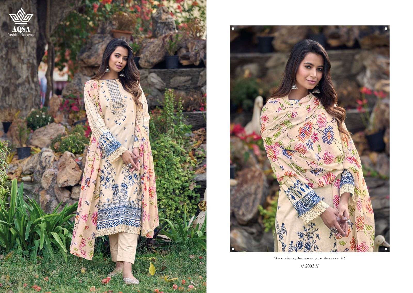 Amyra By Aqsa 2001 To 2008 Series Beautiful Festive Suits Colorful Stylish Fancy Casual Wear & Ethnic Wear Pure Cambric Cotton Digital Print Dresses At Wholesale Price