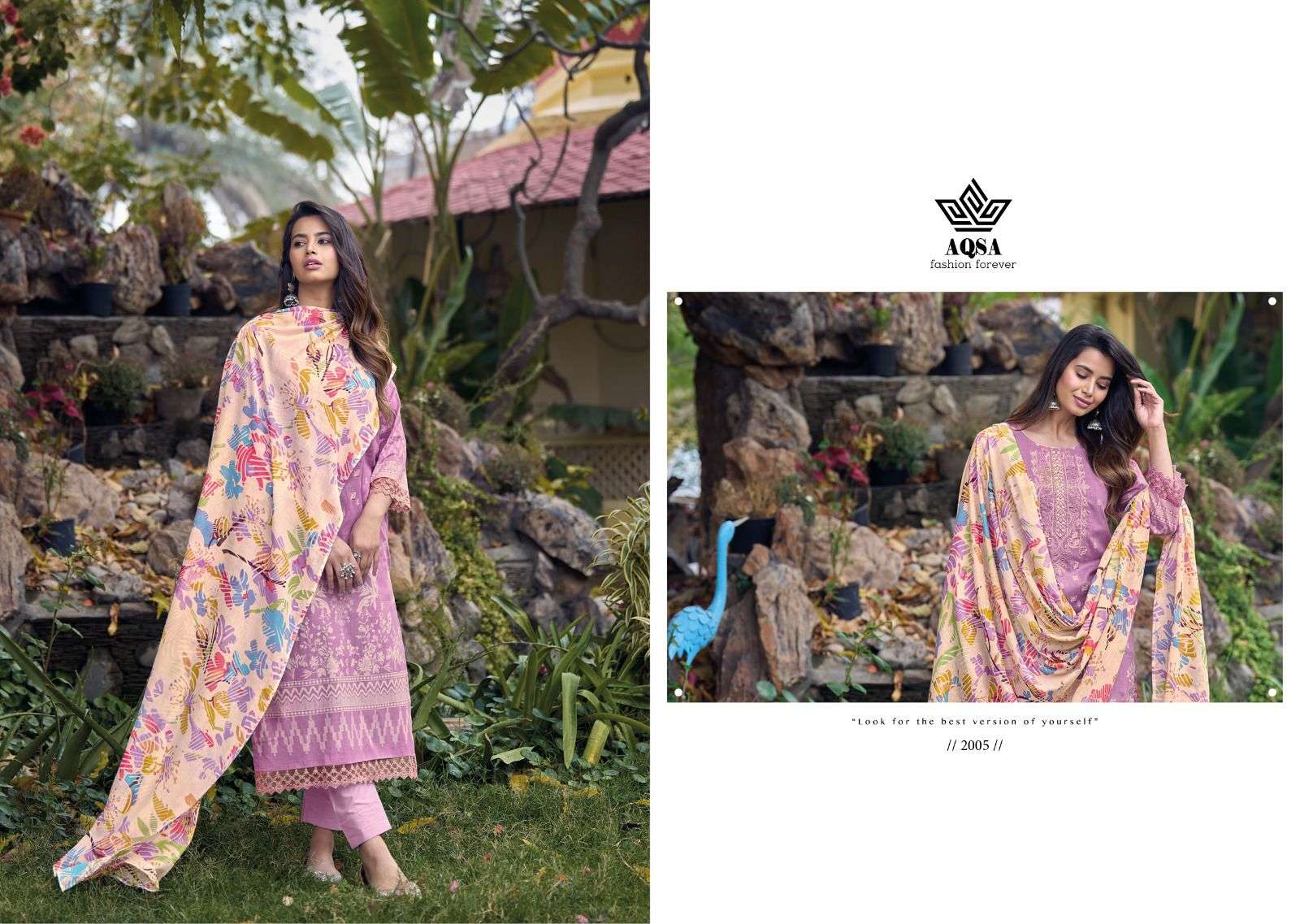 Amyra By Aqsa 2001 To 2008 Series Beautiful Festive Suits Colorful Stylish Fancy Casual Wear & Ethnic Wear Pure Cambric Cotton Digital Print Dresses At Wholesale Price