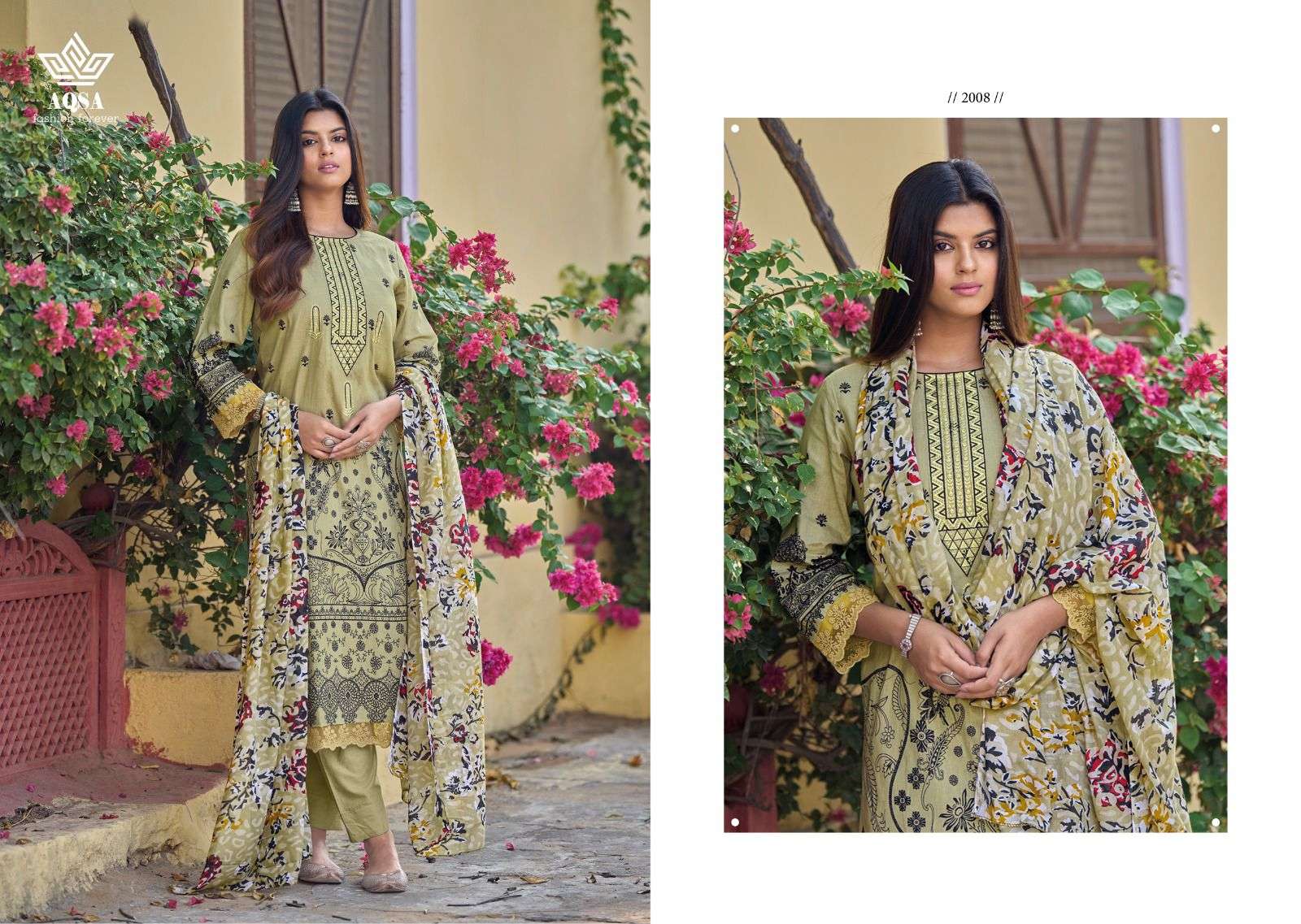 Amyra By Aqsa 2001 To 2008 Series Beautiful Festive Suits Colorful Stylish Fancy Casual Wear & Ethnic Wear Pure Cambric Cotton Digital Print Dresses At Wholesale Price
