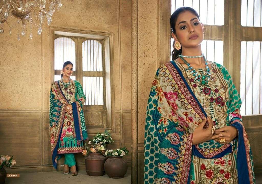 Chevron Vol-2 By Siyoni 58001 To 58008 Series Beautiful Festive Suits Colorful Stylish Fancy Casual Wear & Ethnic Wear Pure Cotton Embroidery Dresses At Wholesale Price