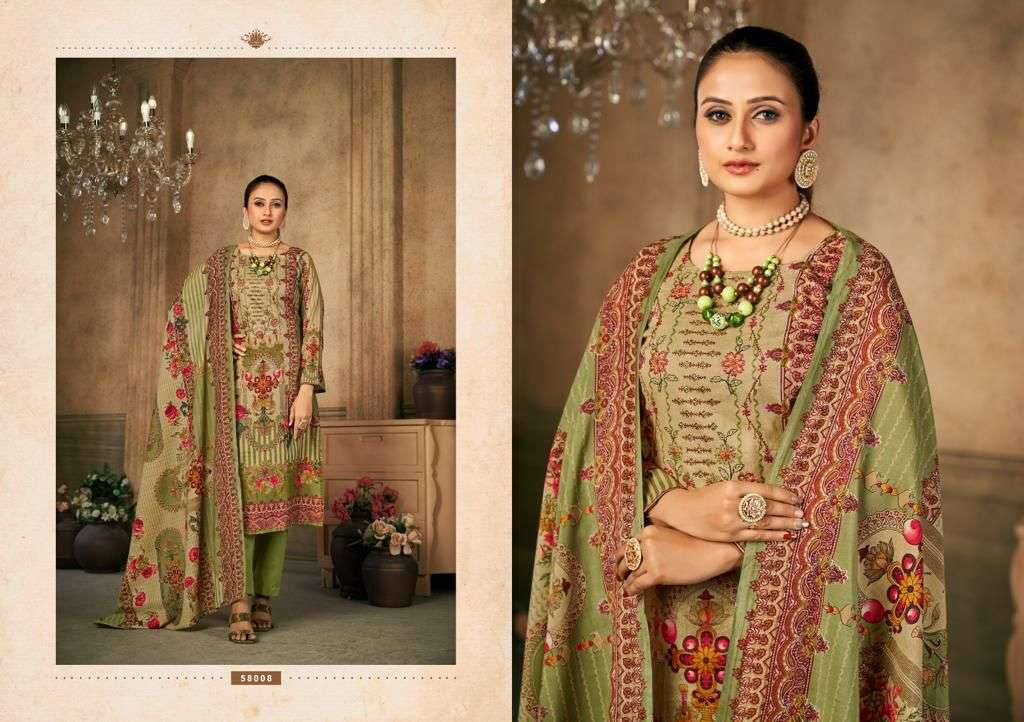 Chevron Vol-2 By Siyoni 58001 To 58008 Series Beautiful Festive Suits Colorful Stylish Fancy Casual Wear & Ethnic Wear Pure Cotton Embroidery Dresses At Wholesale Price