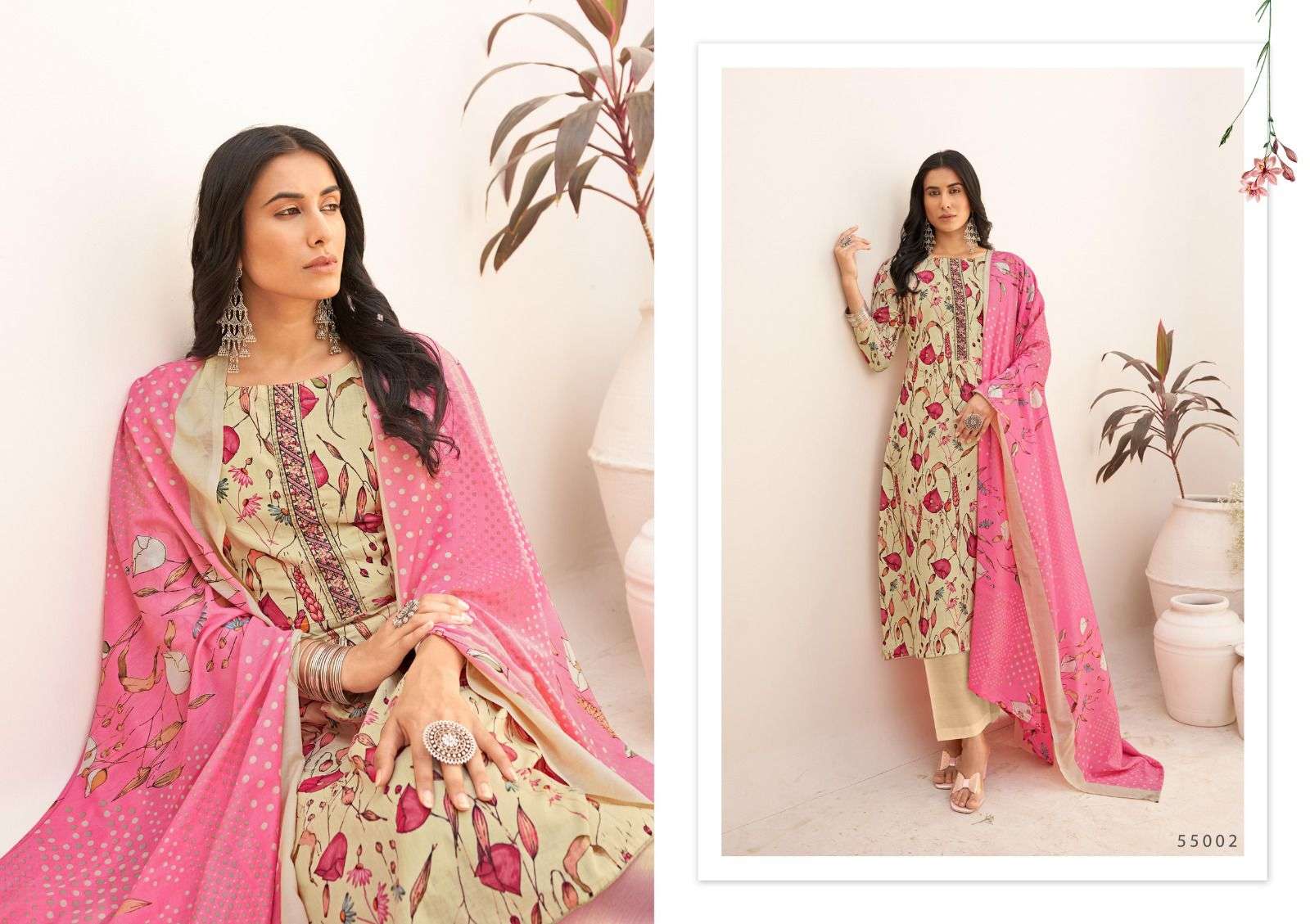 Aroma By Masakali 55001 To 55008 Series Designer Sharara Suits Collection Beautiful Stylish Fancy Colorful Party Wear & Occasional Wear Pure Cambric Cotton Digital Print With Embroidered Dresses At Wholesale Price
