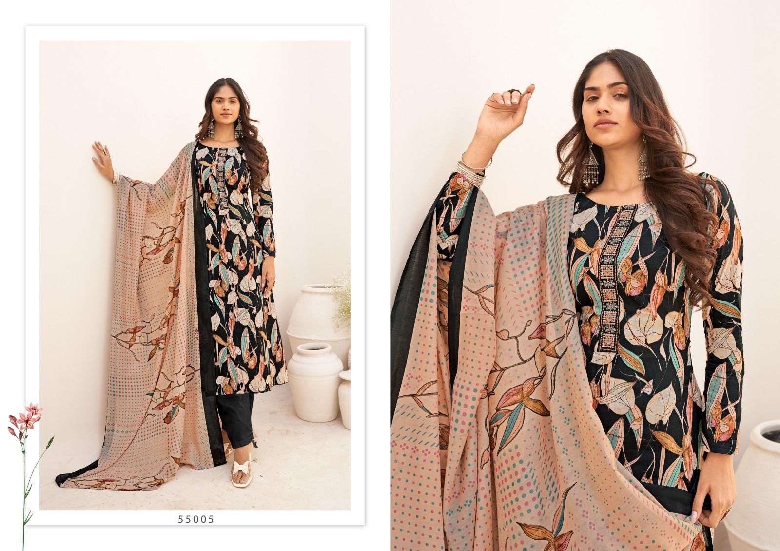 Aroma By Masakali 55001 To 55008 Series Designer Sharara Suits Collection Beautiful Stylish Fancy Colorful Party Wear & Occasional Wear Pure Cambric Cotton Digital Print With Embroidered Dresses At Wholesale Price