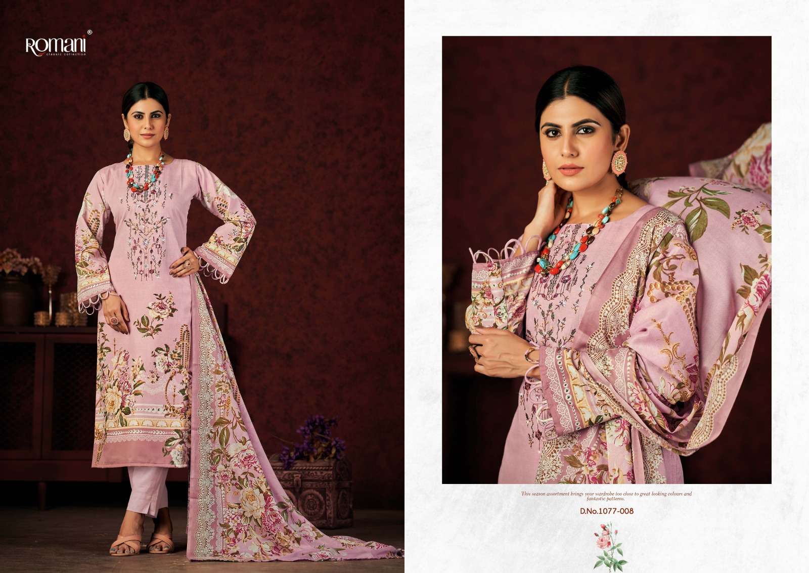 Mareena Vol-13 By Romani 1077-001 To 1077-010 Series Beautiful Stylish Festive Suits Fancy Colorful Casual Wear & Ethnic Wear & Ready To Wear Pure Soft Cotton With Embroidery Dresses At Wholesale Price