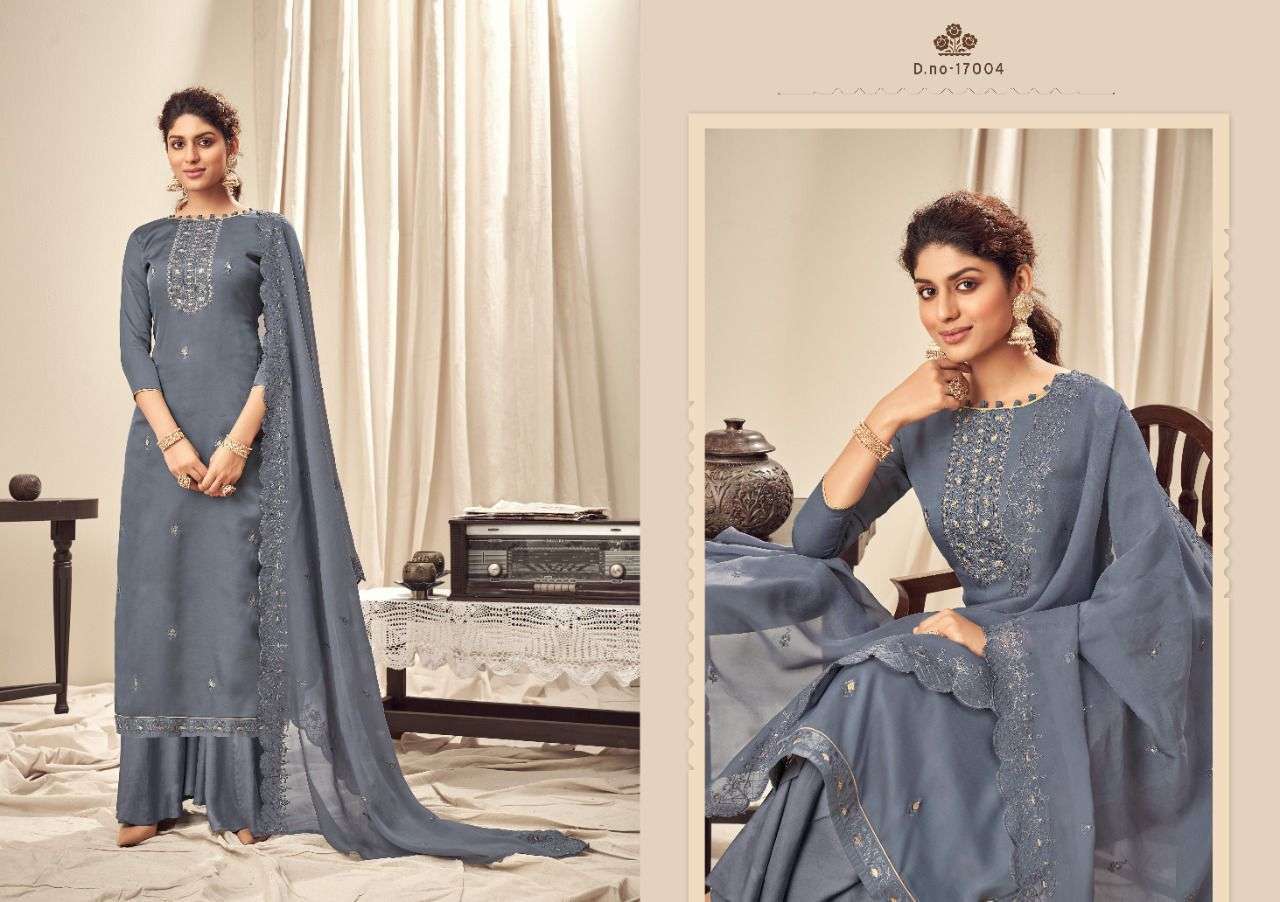 Numaise By Nishant Fashion 17001 To 17006 Series Beautiful Stylish Suits Fancy Colorful Casual Wear & Ethnic Wear & Ready To Wear Pure Modal Silk With Embroidered Dresses At Wholesale Price