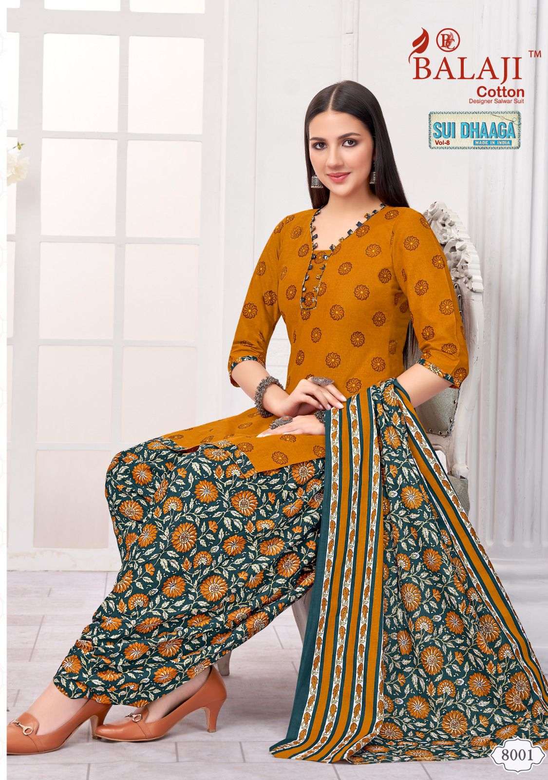 Sui Dhaaga Vol-8 By Balaji Cotton 8001 To 8012 Series Beautiful Suits Colorful Stylish Fancy Casual Wear & Ethnic Wear Soft Cotton Print Dresses At Wholesale Price
