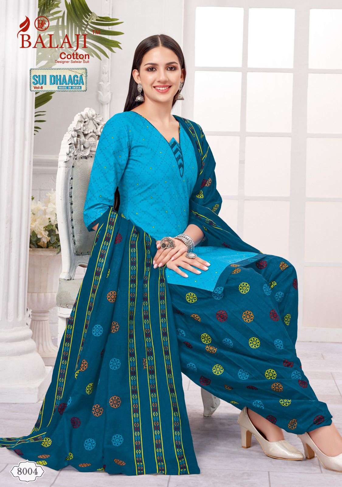 Sui Dhaaga Vol-8 By Balaji Cotton 8001 To 8012 Series Beautiful Suits Colorful Stylish Fancy Casual Wear & Ethnic Wear Soft Cotton Print Dresses At Wholesale Price