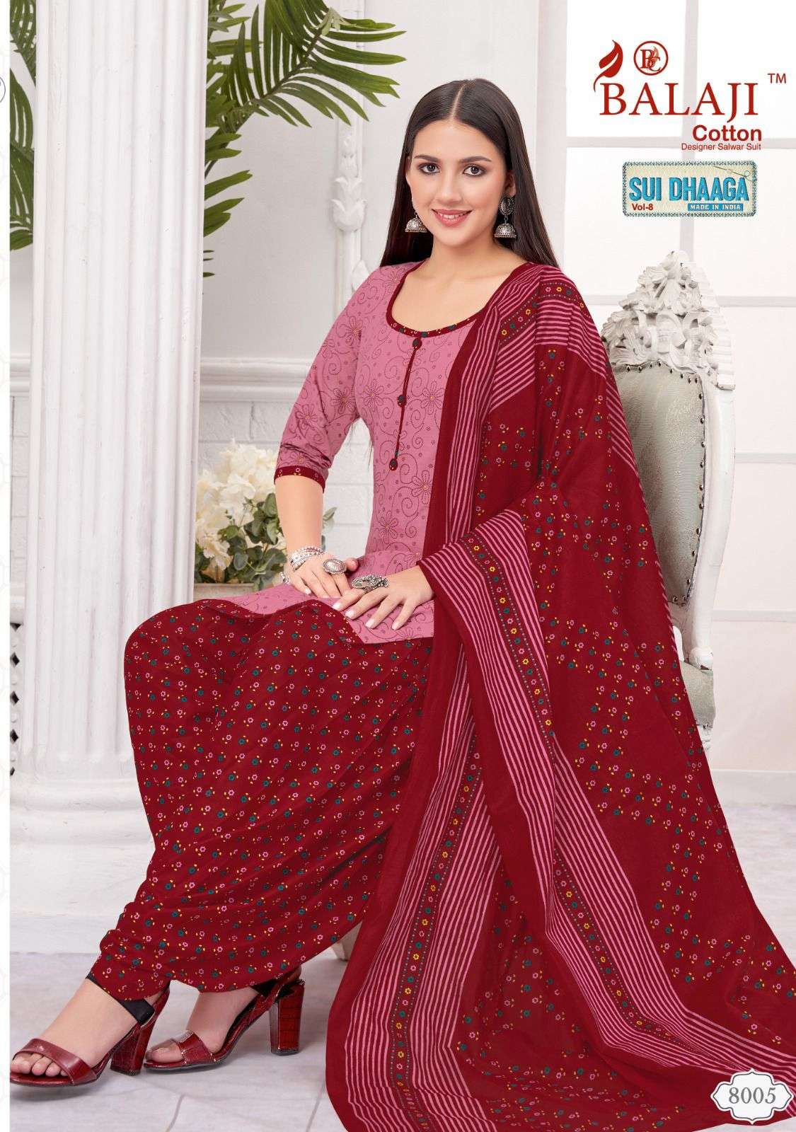 Sui Dhaaga Vol-8 By Balaji Cotton 8001 To 8012 Series Beautiful Suits Colorful Stylish Fancy Casual Wear & Ethnic Wear Soft Cotton Print Dresses At Wholesale Price