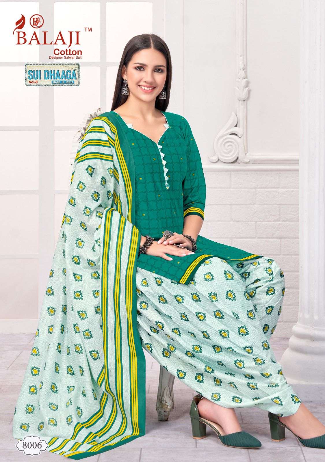 Sui Dhaaga Vol-8 By Balaji Cotton 8001 To 8012 Series Beautiful Suits Colorful Stylish Fancy Casual Wear & Ethnic Wear Soft Cotton Print Dresses At Wholesale Price