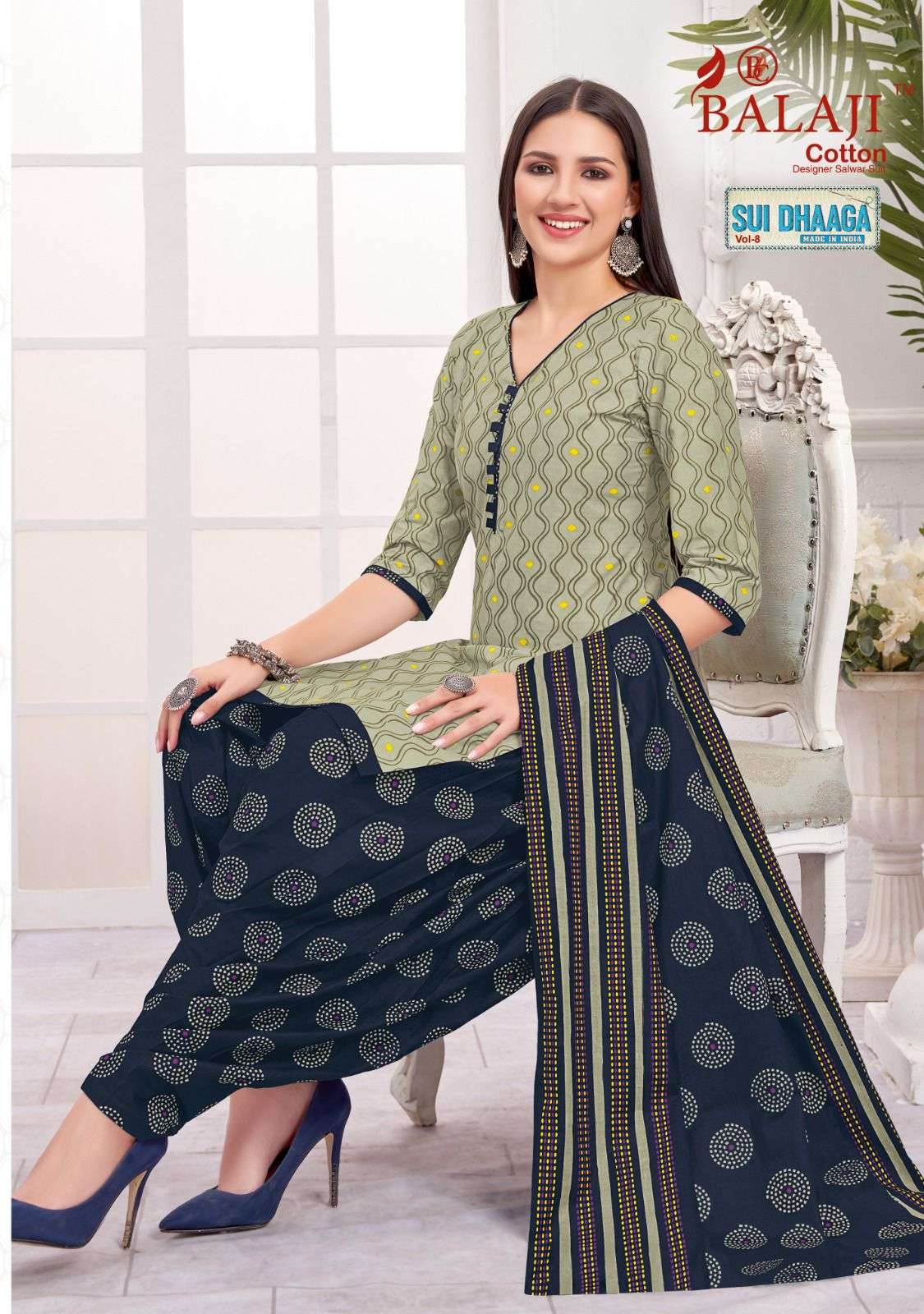 Sui Dhaaga Vol-8 By Balaji Cotton 8001 To 8012 Series Beautiful Suits Colorful Stylish Fancy Casual Wear & Ethnic Wear Soft Cotton Print Dresses At Wholesale Price