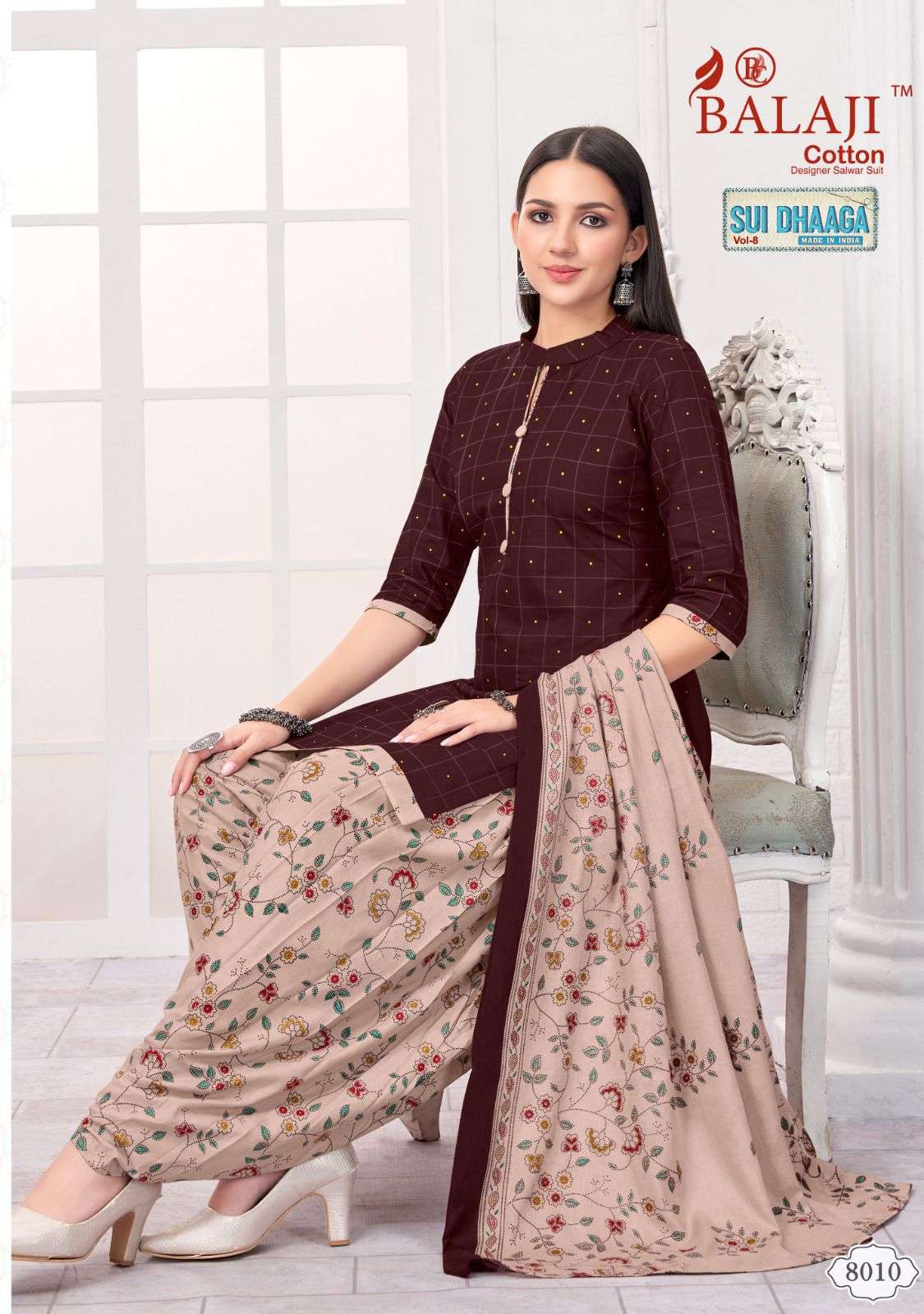 Sui Dhaaga Vol-8 By Balaji Cotton 8001 To 8012 Series Beautiful Suits Colorful Stylish Fancy Casual Wear & Ethnic Wear Soft Cotton Print Dresses At Wholesale Price