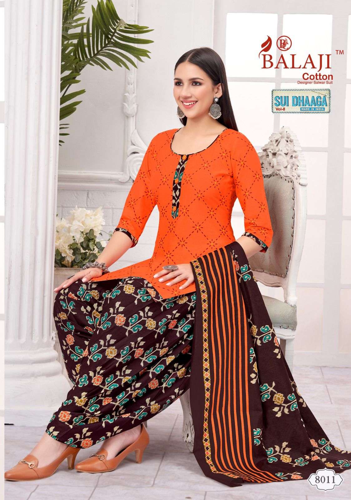 Sui Dhaaga Vol-8 By Balaji Cotton 8001 To 8012 Series Beautiful Suits Colorful Stylish Fancy Casual Wear & Ethnic Wear Soft Cotton Print Dresses At Wholesale Price