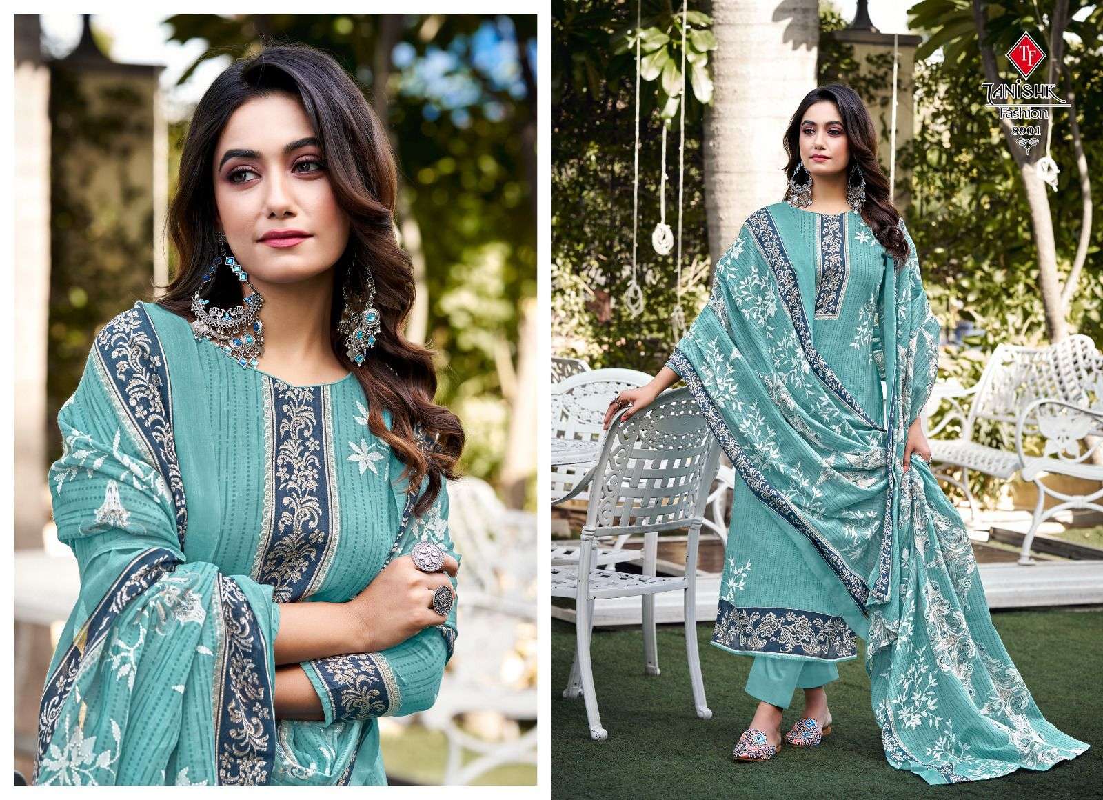 Dilreet By Tanishk Fashion 8901 To 8908 Series Beautiful Stylish Festive Suits Fancy Colorful Casual Wear & Ethnic Wear & Ready To Wear Pure Cotton Print Dresses At Wholesale Price