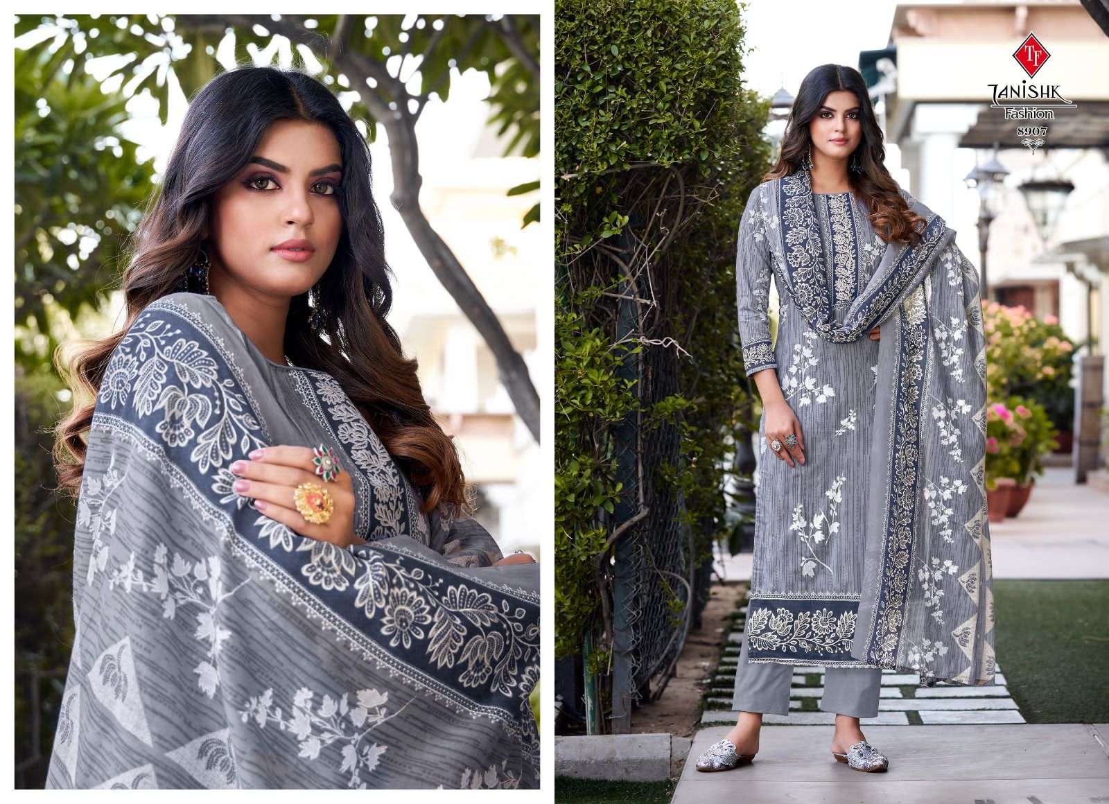 Dilreet By Tanishk Fashion 8901 To 8908 Series Beautiful Stylish Festive Suits Fancy Colorful Casual Wear & Ethnic Wear & Ready To Wear Pure Cotton Print Dresses At Wholesale Price