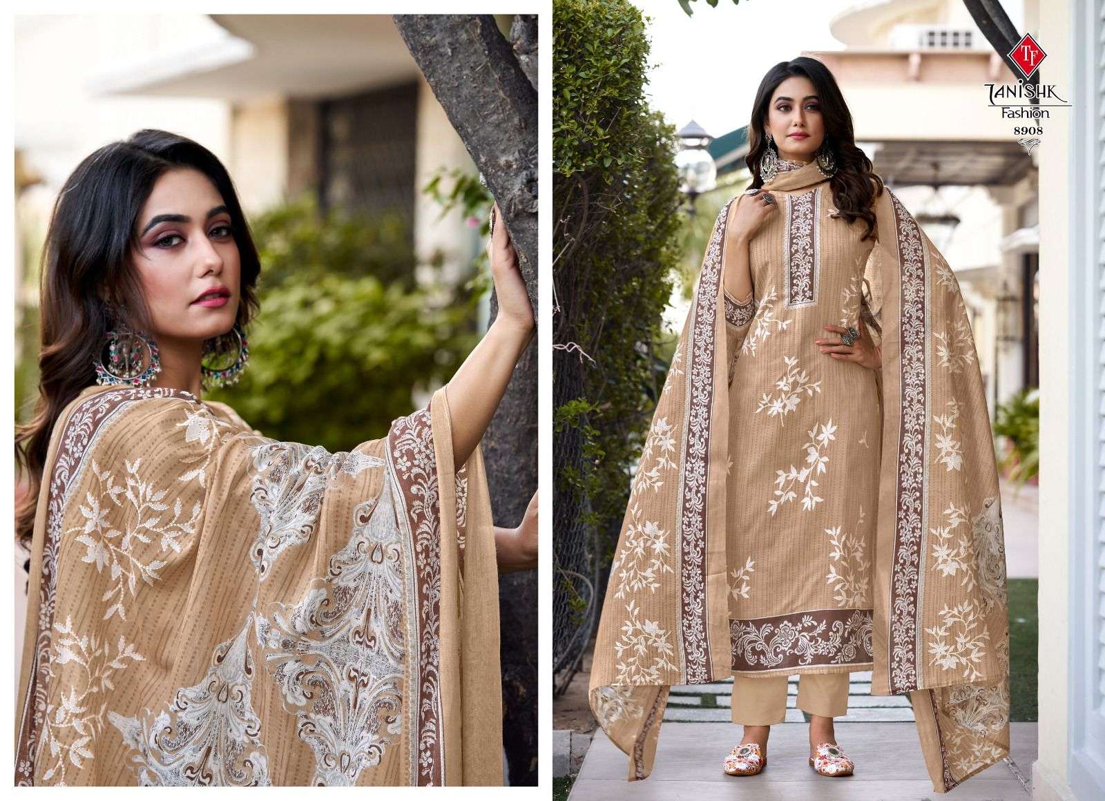 Dilreet By Tanishk Fashion 8901 To 8908 Series Beautiful Stylish Festive Suits Fancy Colorful Casual Wear & Ethnic Wear & Ready To Wear Pure Cotton Print Dresses At Wholesale Price