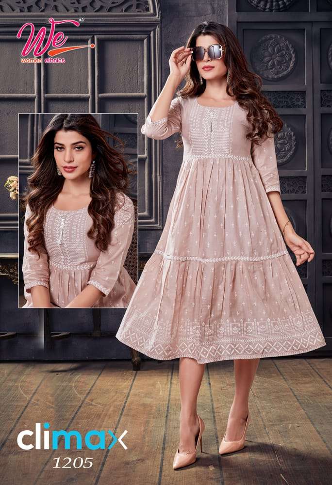 Climax By Women Ethnics 1201 To 1206 Series Beautiful Stylish Fancy Colorful Casual Wear & Ethnic Wear Mal Cotton Kurtis At Wholesale Price