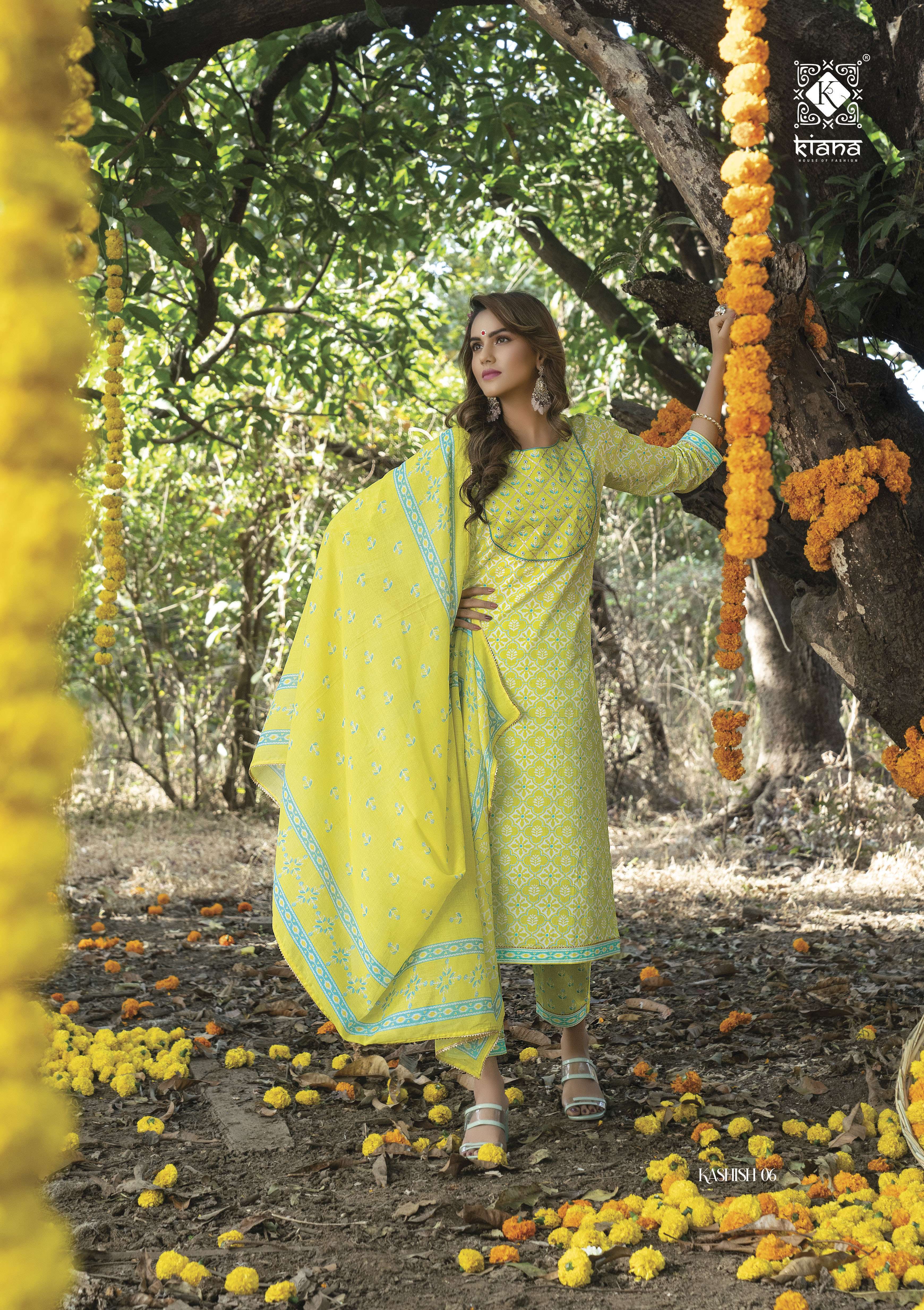 Kashish By Kiana 01 To 08 Series Beautiful Festive Suits Colorful Stylish Fancy Casual Wear & Ethnic Wear Pure Cotton Print With Work Dresses At Wholesale Price