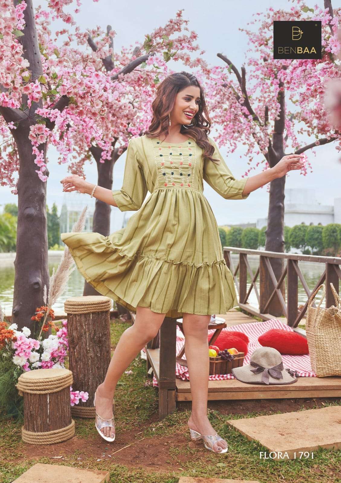 Flora By Benbaa 1788 To 1794 Series Beautiful Stylish Fancy Colorful Casual Wear & Ethnic Wear Nylon Viscose Tops At Wholesale Price