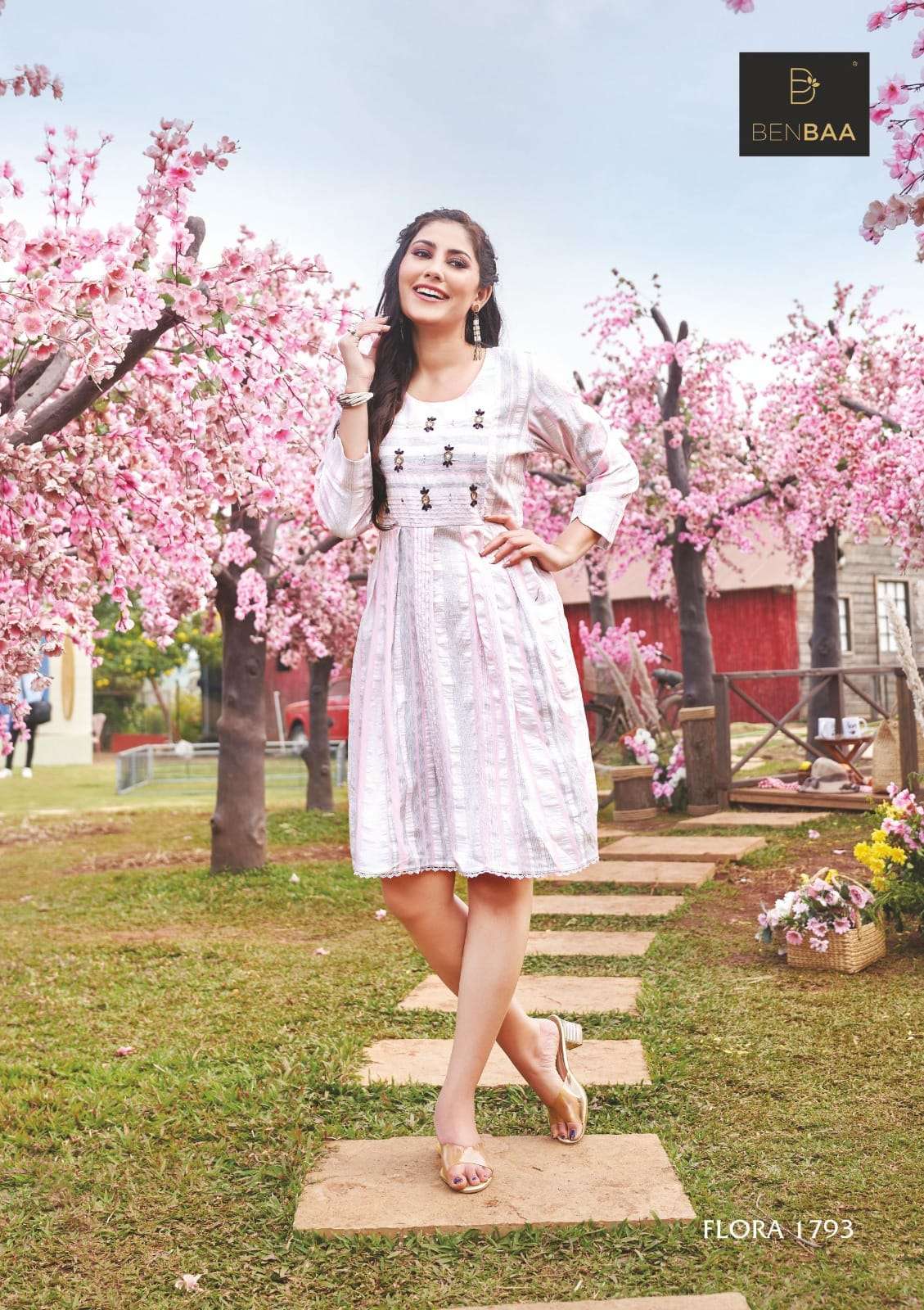 Flora By Benbaa 1788 To 1794 Series Beautiful Stylish Fancy Colorful Casual Wear & Ethnic Wear Nylon Viscose Tops At Wholesale Price
