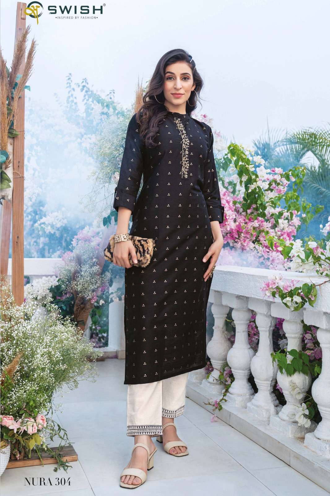 Nura Vol-3 By Swish 301 To 306 Series Beautiful Stylish Fancy Colorful Casual Wear & Ethnic Wear Jacquard Kurtis At Wholesale Price