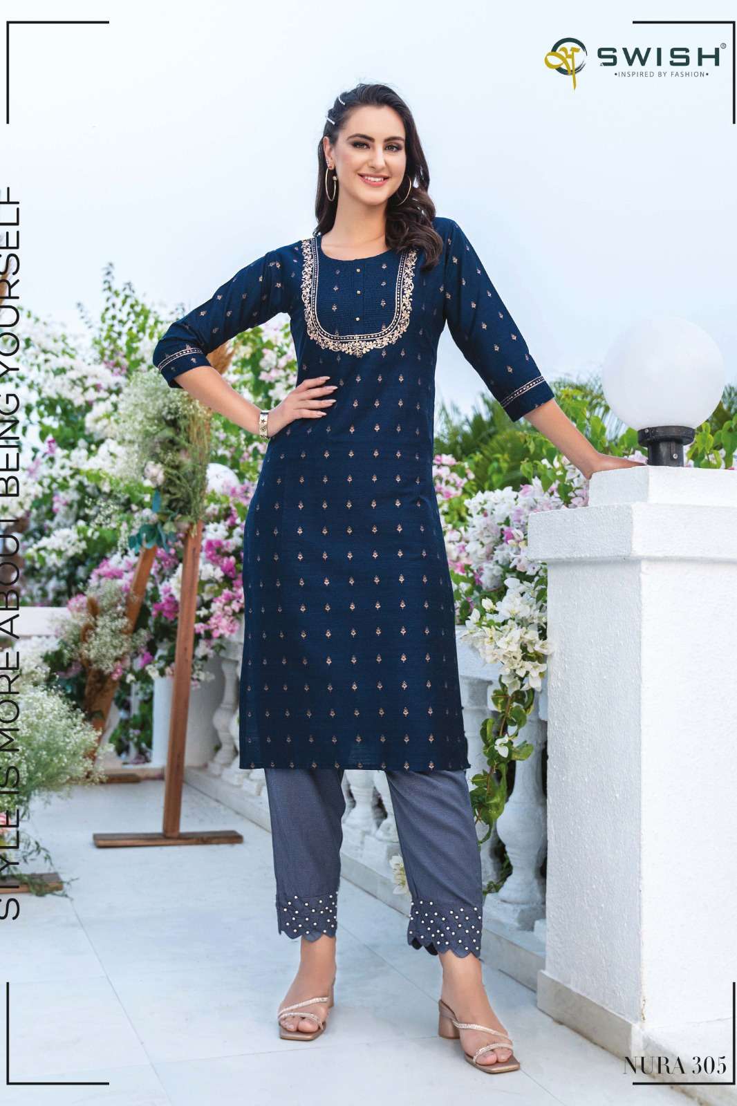 Nura Vol-3 By Swish 301 To 306 Series Beautiful Stylish Fancy Colorful Casual Wear & Ethnic Wear Jacquard Kurtis At Wholesale Price