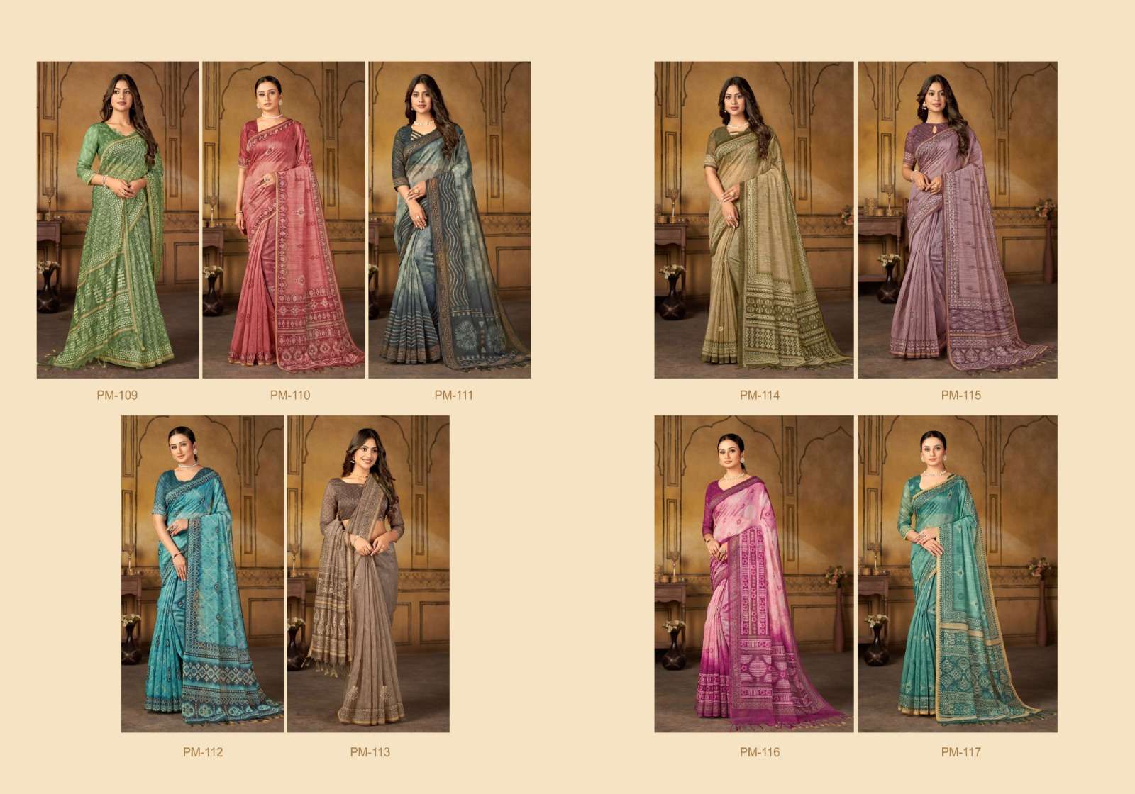 Pratham By Shashvat 109 To 117 Series Indian Traditional Wear Collection Beautiful Stylish Fancy Colorful Party Wear & Occasional Wear Chanderi Cotton Sarees At Wholesale Price