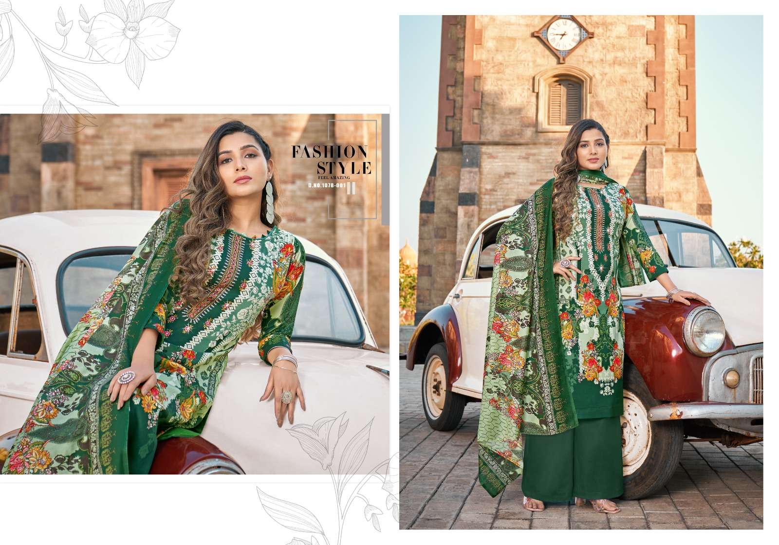 Mareena Vol-14 By Romani 1078-001 To 1078-010 Series Beautiful Stylish Festive Suits Fancy Colorful Casual Wear & Ethnic Wear & Ready To Wear Pure Soft Cotton With Embroidery Dresses At Wholesale Price