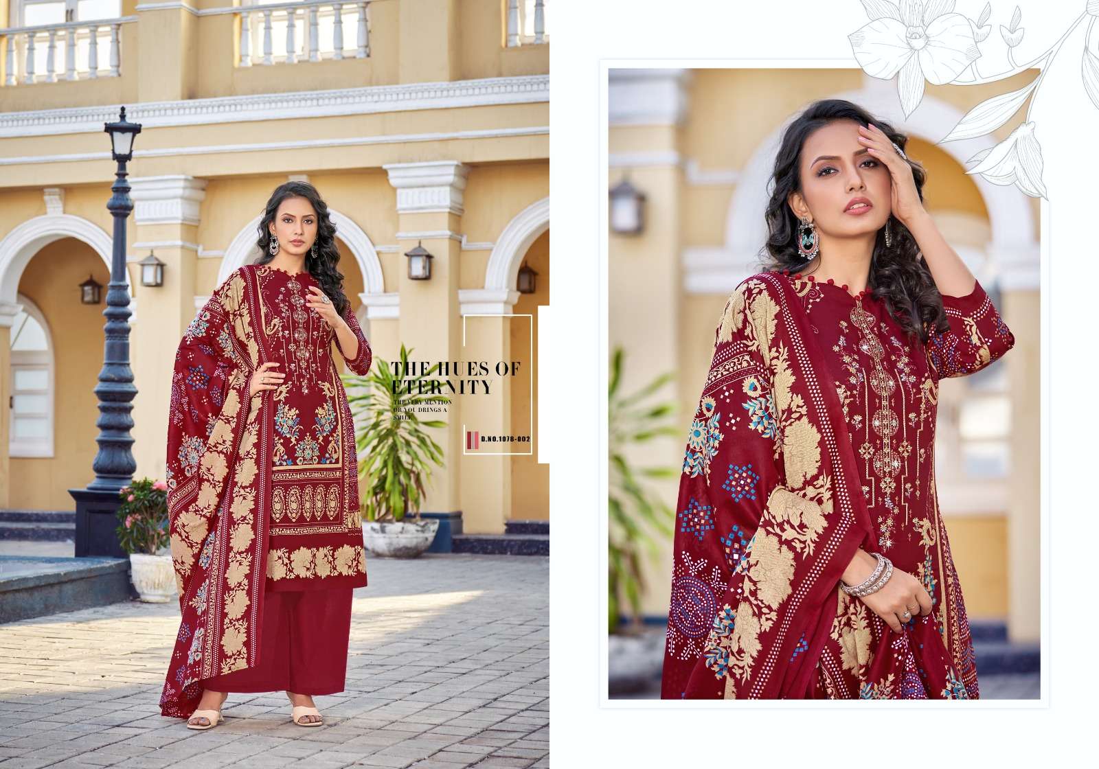 Mareena Vol-14 By Romani 1078-001 To 1078-010 Series Beautiful Stylish Festive Suits Fancy Colorful Casual Wear & Ethnic Wear & Ready To Wear Pure Soft Cotton With Embroidery Dresses At Wholesale Price