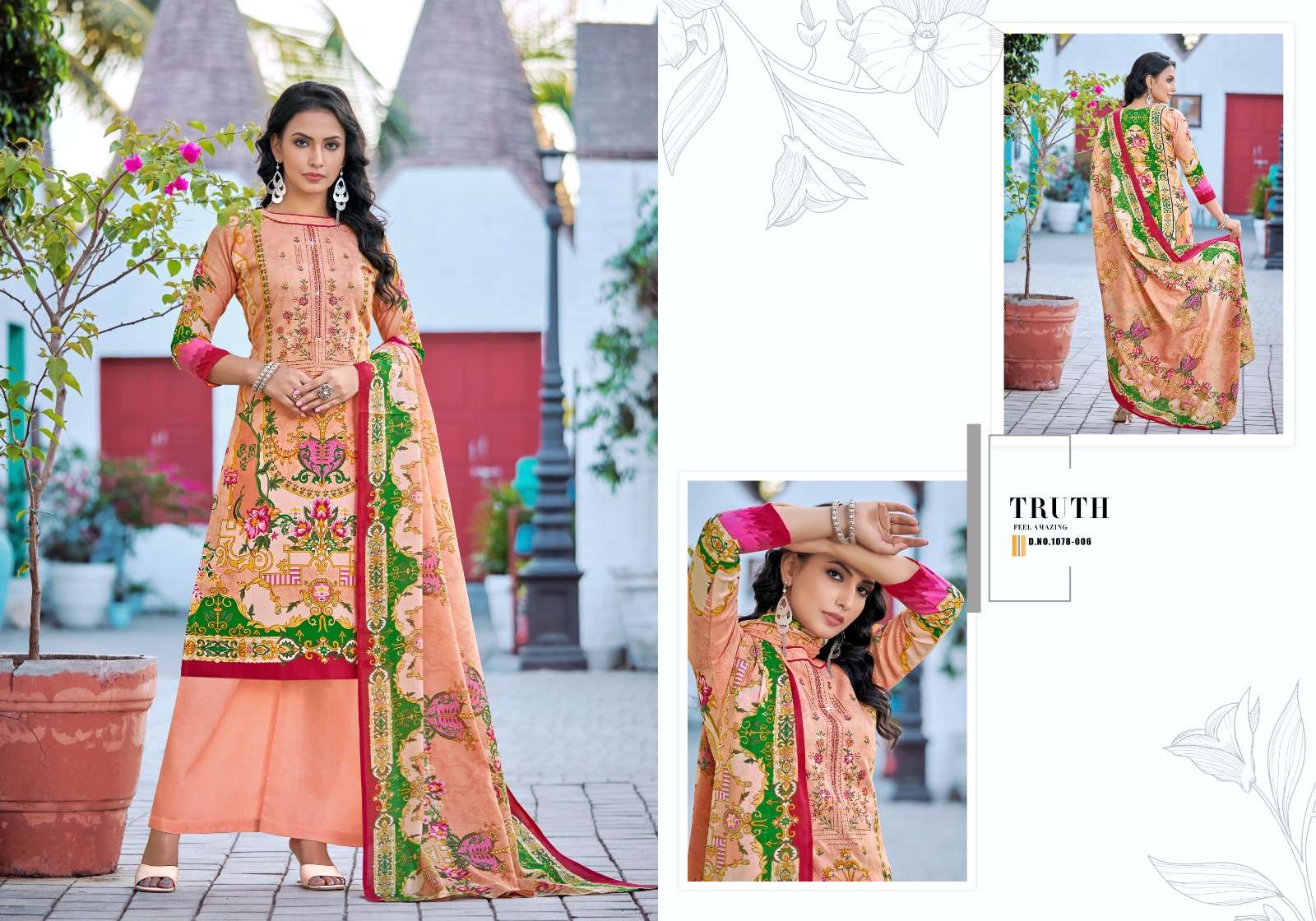 Mareena Vol-14 By Romani 1078-001 To 1078-010 Series Beautiful Stylish Festive Suits Fancy Colorful Casual Wear & Ethnic Wear & Ready To Wear Pure Soft Cotton With Embroidery Dresses At Wholesale Price