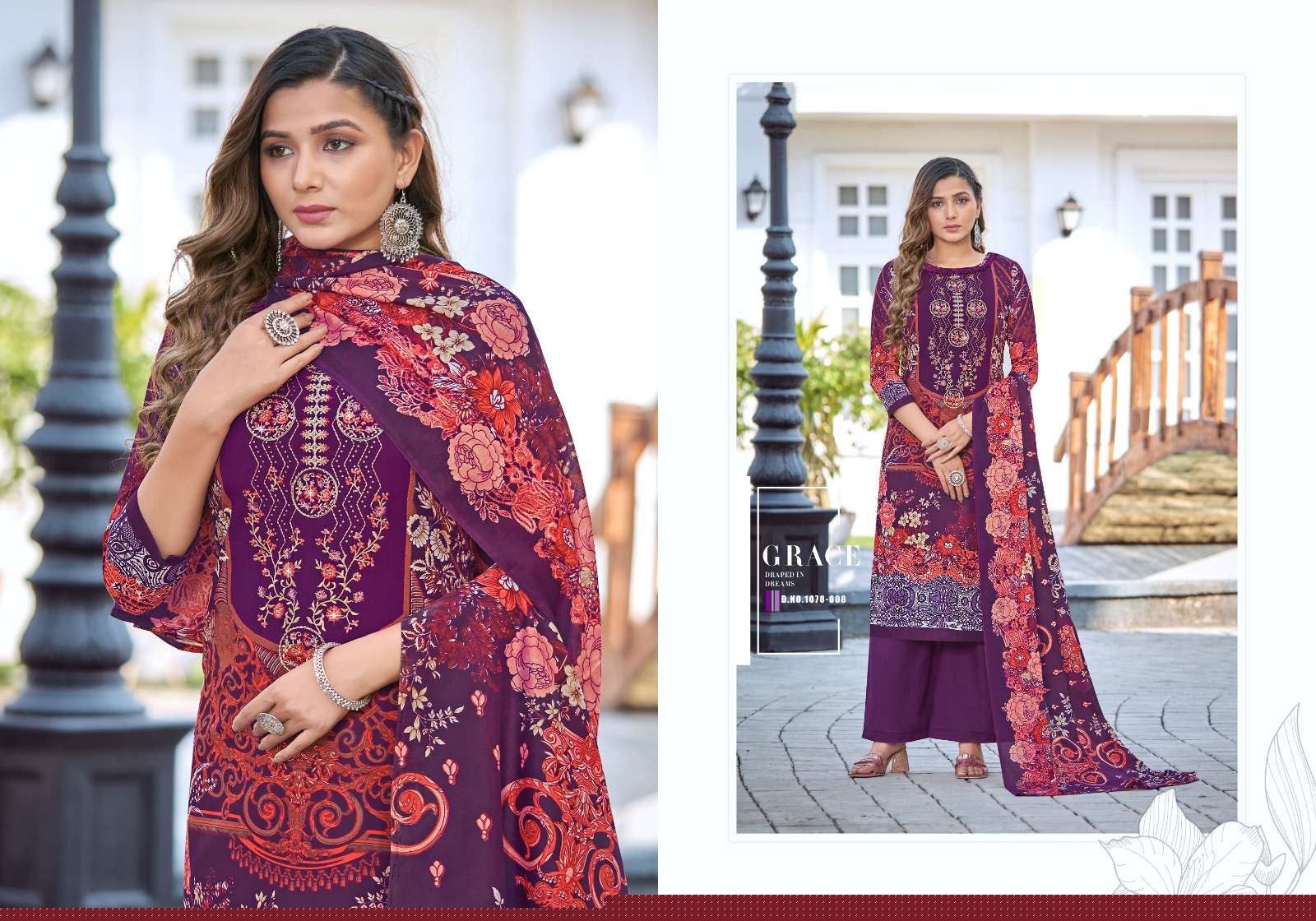 Mareena Vol-14 By Romani 1078-001 To 1078-010 Series Beautiful Stylish Festive Suits Fancy Colorful Casual Wear & Ethnic Wear & Ready To Wear Pure Soft Cotton With Embroidery Dresses At Wholesale Price