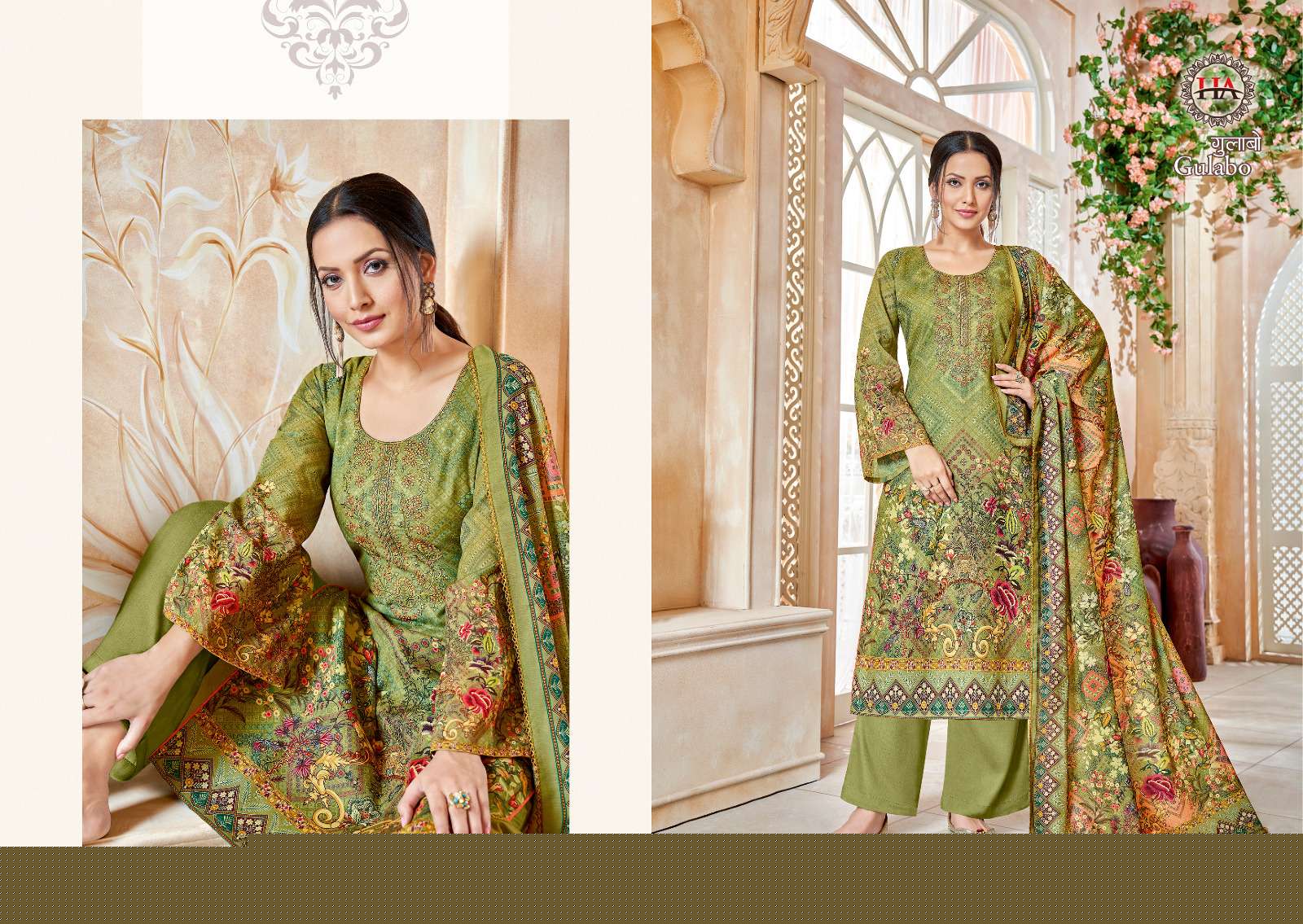 Gulabo By Harshit Fashion Hub 1262-001 To 1262-008 Series Beautiful Stylish Festive Suits Fancy Colorful Casual Wear & Ethnic Wear & Ready To Wear Pure Soft Cotton With Embroidery Dresses At Wholesale Price