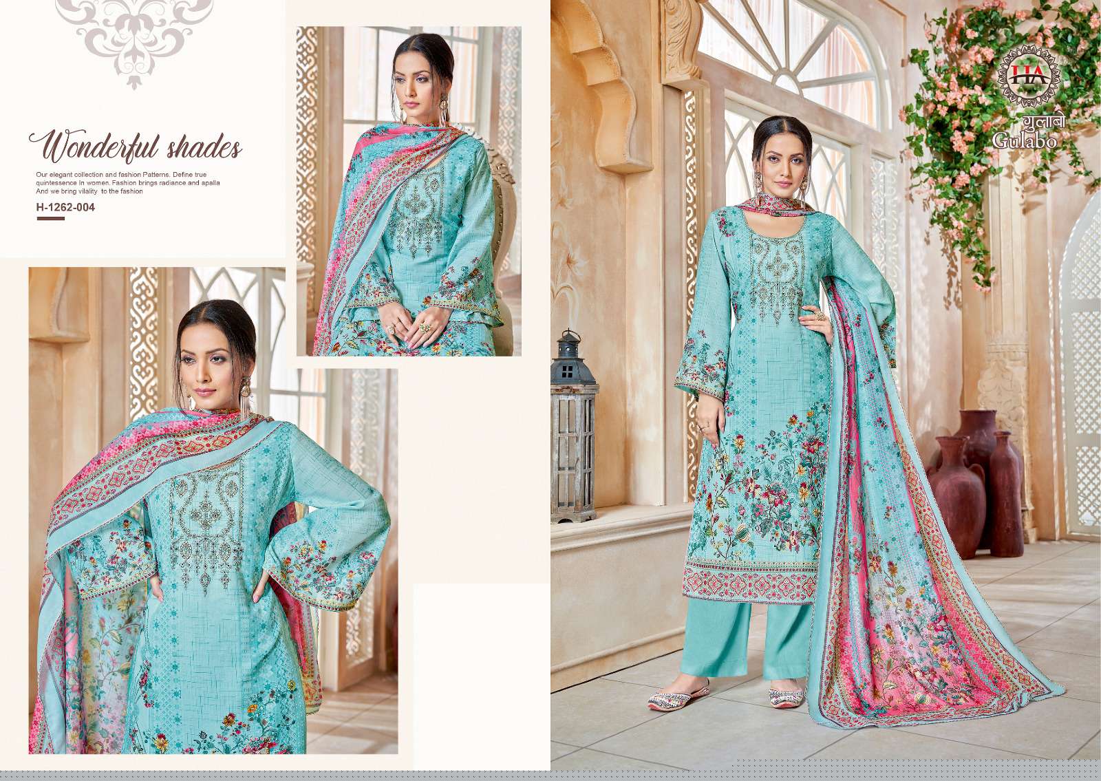 Gulabo By Harshit Fashion Hub 1262-001 To 1262-008 Series Beautiful Stylish Festive Suits Fancy Colorful Casual Wear & Ethnic Wear & Ready To Wear Pure Soft Cotton With Embroidery Dresses At Wholesale Price