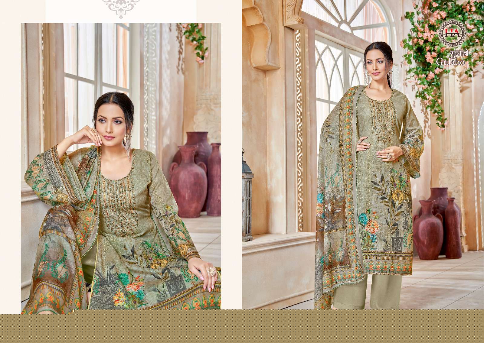 Gulabo By Harshit Fashion Hub 1262-001 To 1262-008 Series Beautiful Stylish Festive Suits Fancy Colorful Casual Wear & Ethnic Wear & Ready To Wear Pure Soft Cotton With Embroidery Dresses At Wholesale Price