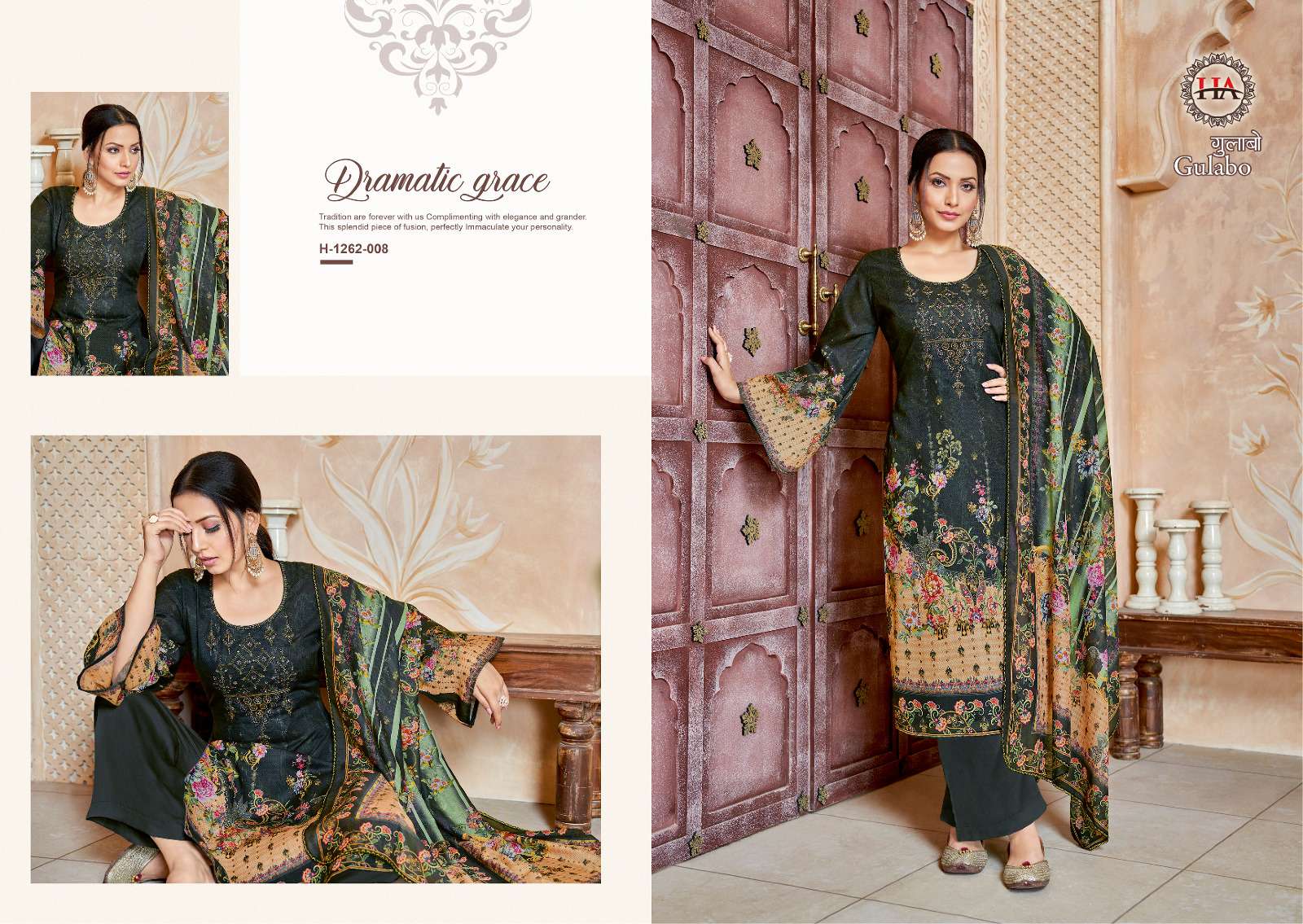 Gulabo By Harshit Fashion Hub 1262-001 To 1262-008 Series Beautiful Stylish Festive Suits Fancy Colorful Casual Wear & Ethnic Wear & Ready To Wear Pure Soft Cotton With Embroidery Dresses At Wholesale Price