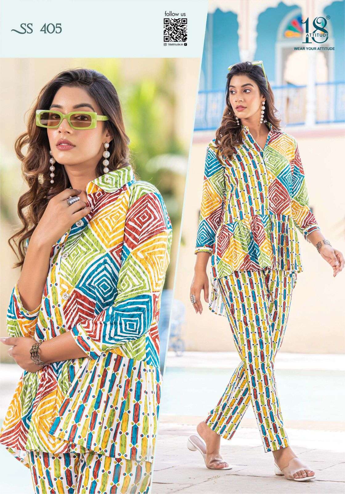 Sho-Shaa Vol-4 By 18 Attitude 401 To 407 Series Designer Stylish Fancy Colorful Beautiful Party Wear & Ethnic Wear Collection Cotton Print Tops With Bottom At Wholesale Price
