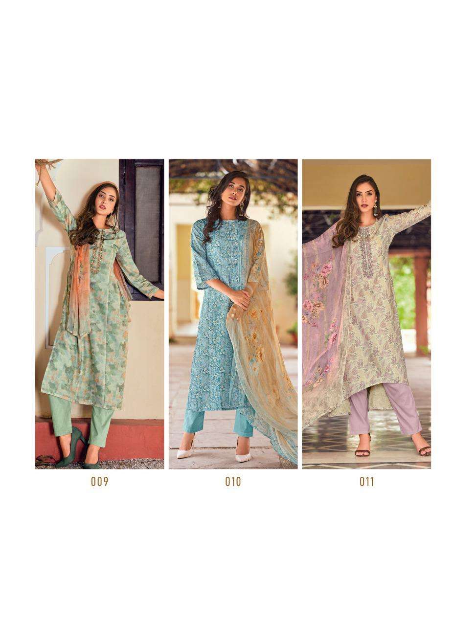Grazia By Simareet 009 To 014 Series Designer Festive Suits Collection Beautiful Stylish Colorful Fancy Party Wear & Occasional Wear Muslin Digital Print Dresses At Wholesale Price