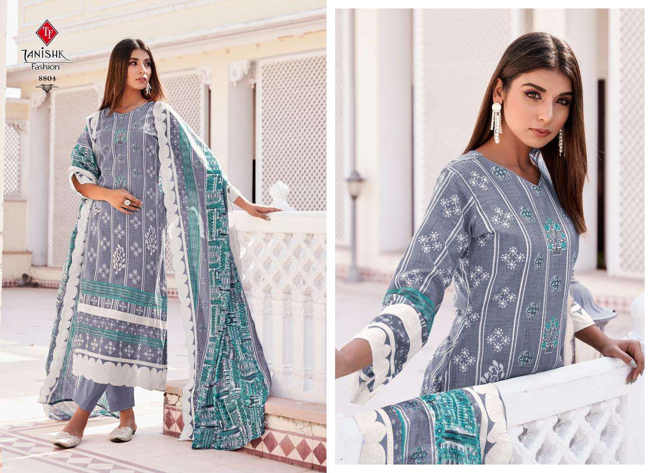 Falak Vol-7 By Tanishk Fashion 8801 To 8808 Series Beautiful Festive Suits Colorful Stylish Fancy Casual Wear & Ethnic Wear Pure Cotton Dresses At Wholesale Price