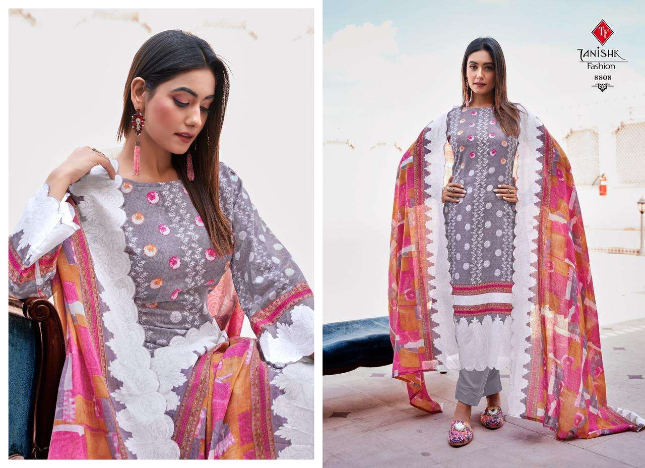 Falak Vol-7 By Tanishk Fashion 8801 To 8808 Series Beautiful Festive Suits Colorful Stylish Fancy Casual Wear & Ethnic Wear Pure Cotton Dresses At Wholesale Price
