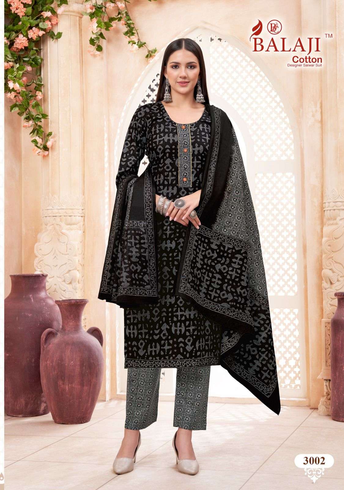 Battik Art Work Vol-3 By Balaji Cotton 3001 To 3012 Series Beautiful Festive Suits Colorful Stylish Fancy Casual Wear & Ethnic Wear Pure Cotton Print Dresses At Wholesale Price