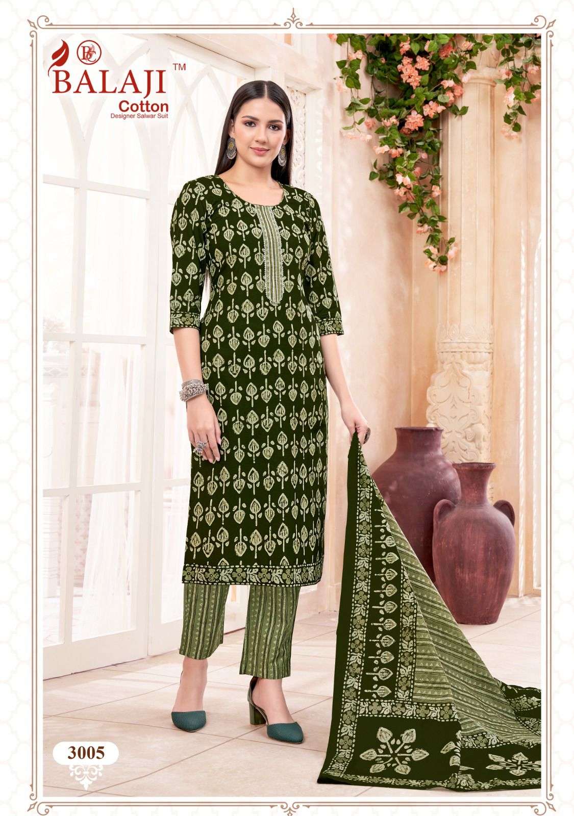 Battik Art Work Vol-3 By Balaji Cotton 3001 To 3012 Series Beautiful Festive Suits Colorful Stylish Fancy Casual Wear & Ethnic Wear Pure Cotton Print Dresses At Wholesale Price