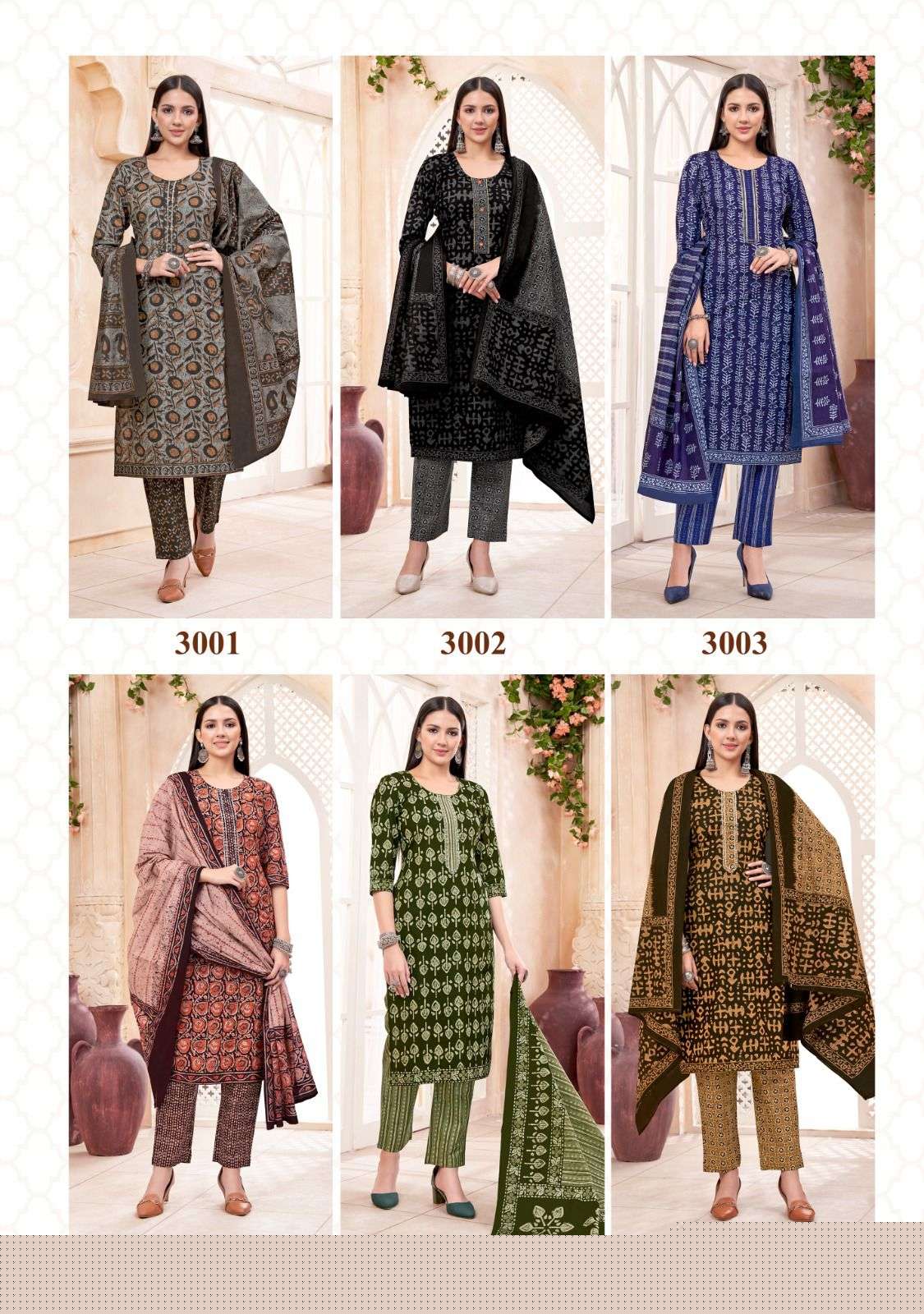 Battik Art Work Vol-3 By Balaji Cotton 3001 To 3012 Series Beautiful Festive Suits Colorful Stylish Fancy Casual Wear & Ethnic Wear Pure Cotton Print Dresses At Wholesale Price