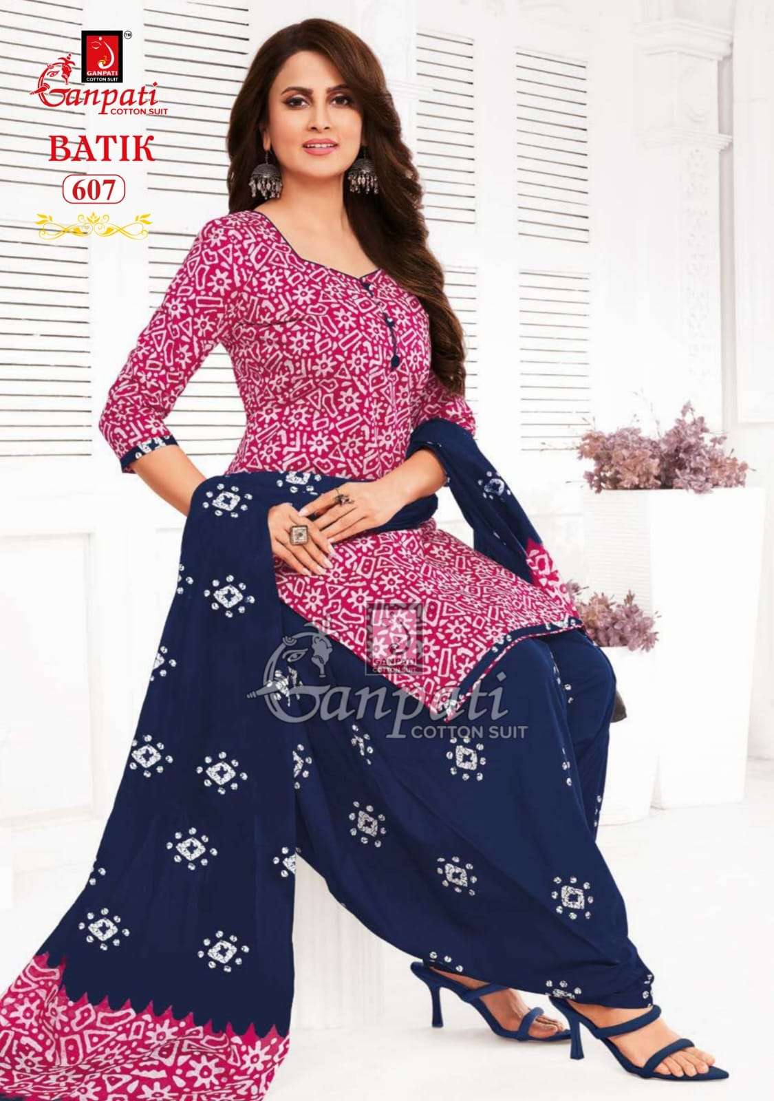 Batik Vol-6 By Ganpati Cotton Suits 601 To 615 Series Beautiful Festive Suits Colorful Stylish Fancy Casual Wear & Ethnic Wear Pure Cotton Print Dresses At Wholesale Price