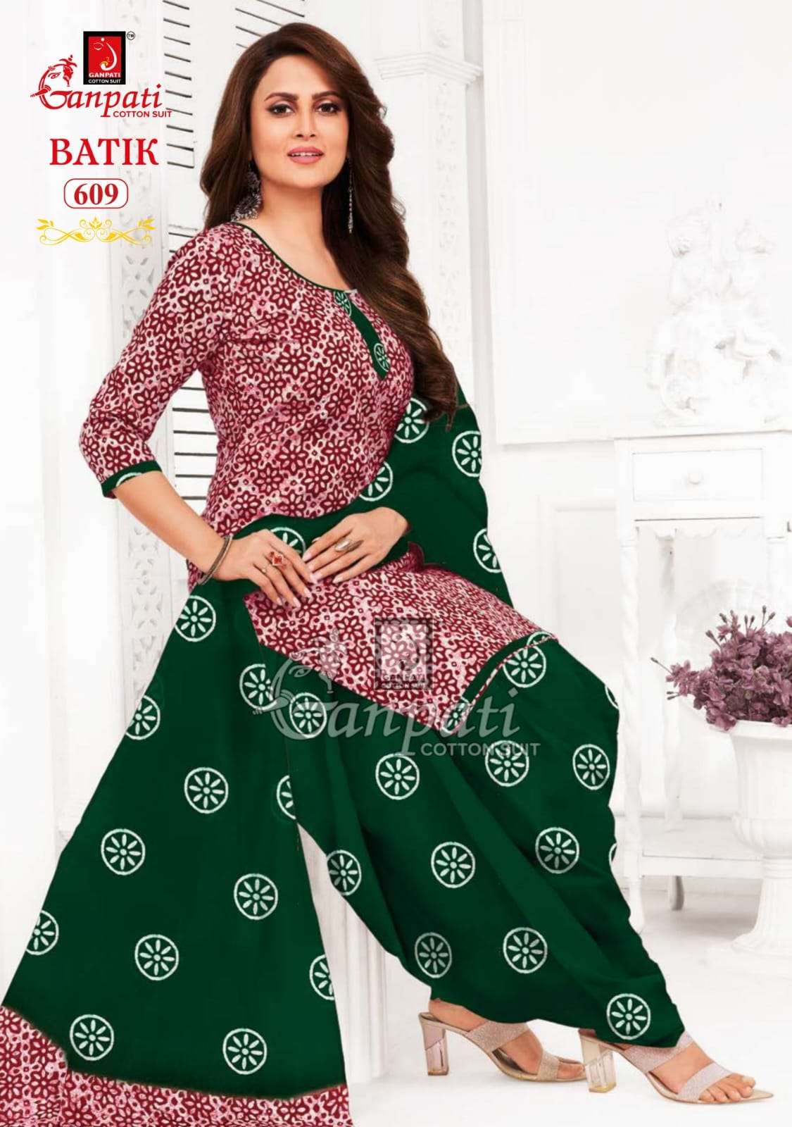 Batik Vol-6 By Ganpati Cotton Suits 601 To 615 Series Beautiful Festive Suits Colorful Stylish Fancy Casual Wear & Ethnic Wear Pure Cotton Print Dresses At Wholesale Price