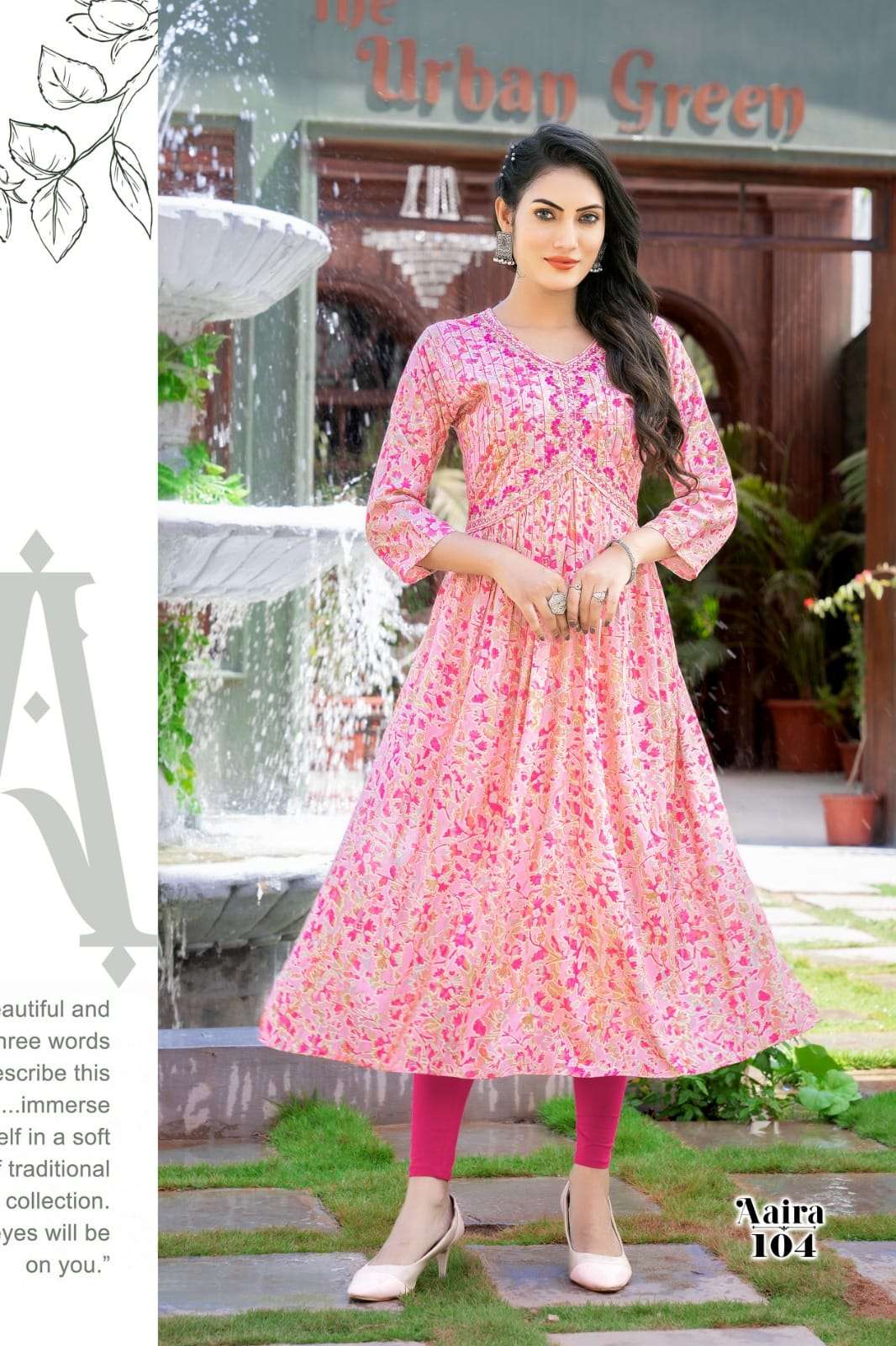 Aaira By Hirwa 101 To 107 Series Wholesale Beautiful Stylish Fancy Colorful Casual Wear & Ethnic Wear Rayon Foil Gowns At Wholesale Price