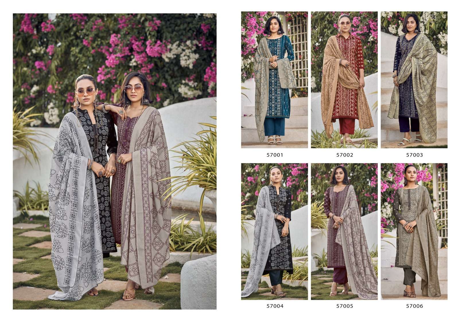 Black Berry Vol-3 By Azara 57001 To 57006 Series Beautiful Festive Suits Colorful Stylish Fancy Casual Wear & Ethnic Wear Cotton Print Dresses At Wholesale Price