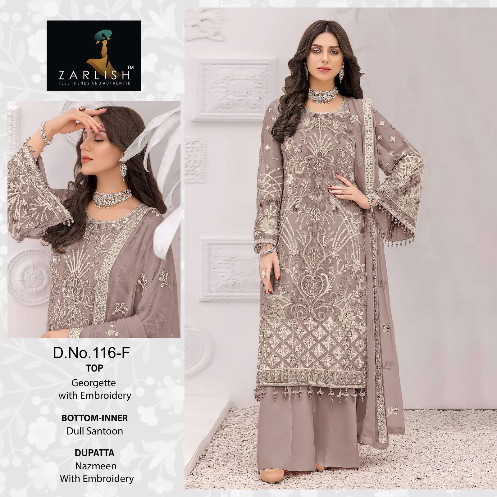 Zarlish 116 Colours By Zarlish Beautiful Stylish Pakistani Suits Fancy Colorful Casual Wear & Ethnic Wear & Ready To Wear Georgette Embroidery Dresses At Wholesale Price