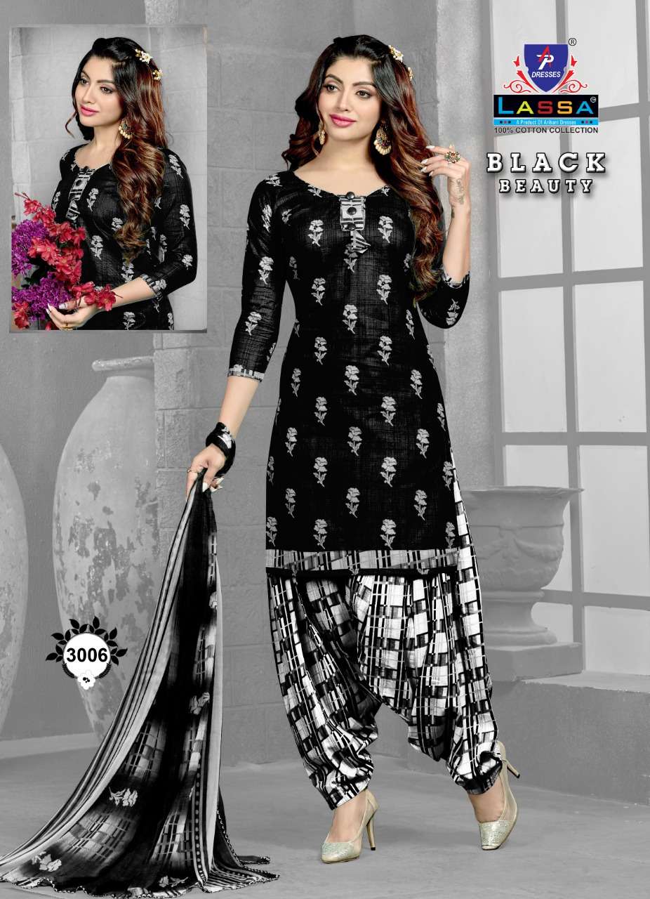 Black Beauty Vol-4 By Lassa 4001 To 4010 Series Beautiful Suits Colorful Stylish Fancy Casual Wear & Ethnic Wear Cotton Print Dresses At Wholesale Price