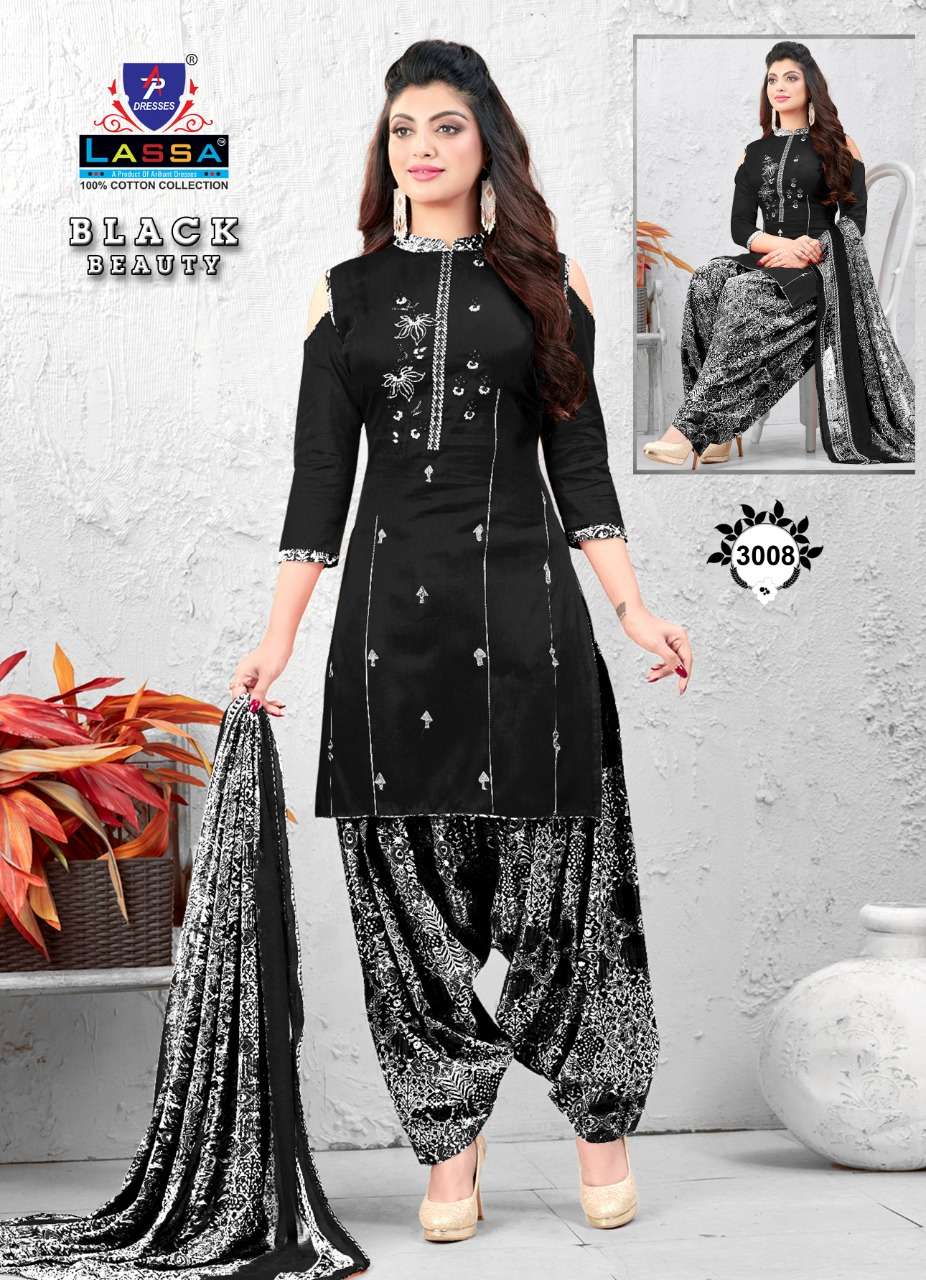 Black Beauty Vol-4 By Lassa 4001 To 4010 Series Beautiful Suits Colorful Stylish Fancy Casual Wear & Ethnic Wear Cotton Print Dresses At Wholesale Price