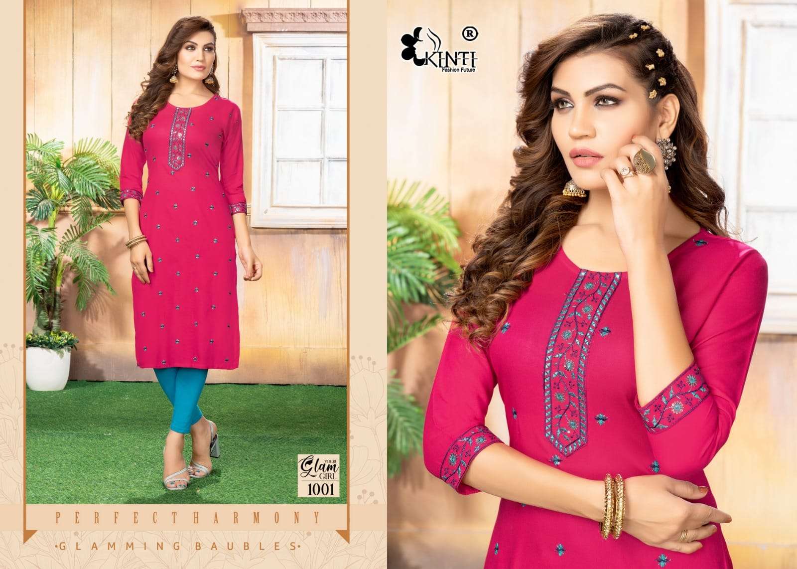 Glam Girl Vol-10 By Kinti 1001 To 1008 Series Designer Stylish Fancy Colorful Beautiful Party Wear & Ethnic Wear Collection Heavy Rayon Embroidered Kurtis At Wholesale Price