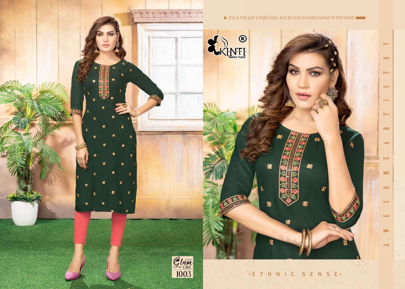 Glam Girl Vol-10 By Kinti 1001 To 1008 Series Designer Stylish Fancy Colorful Beautiful Party Wear & Ethnic Wear Collection Heavy Rayon Embroidered Kurtis At Wholesale Price